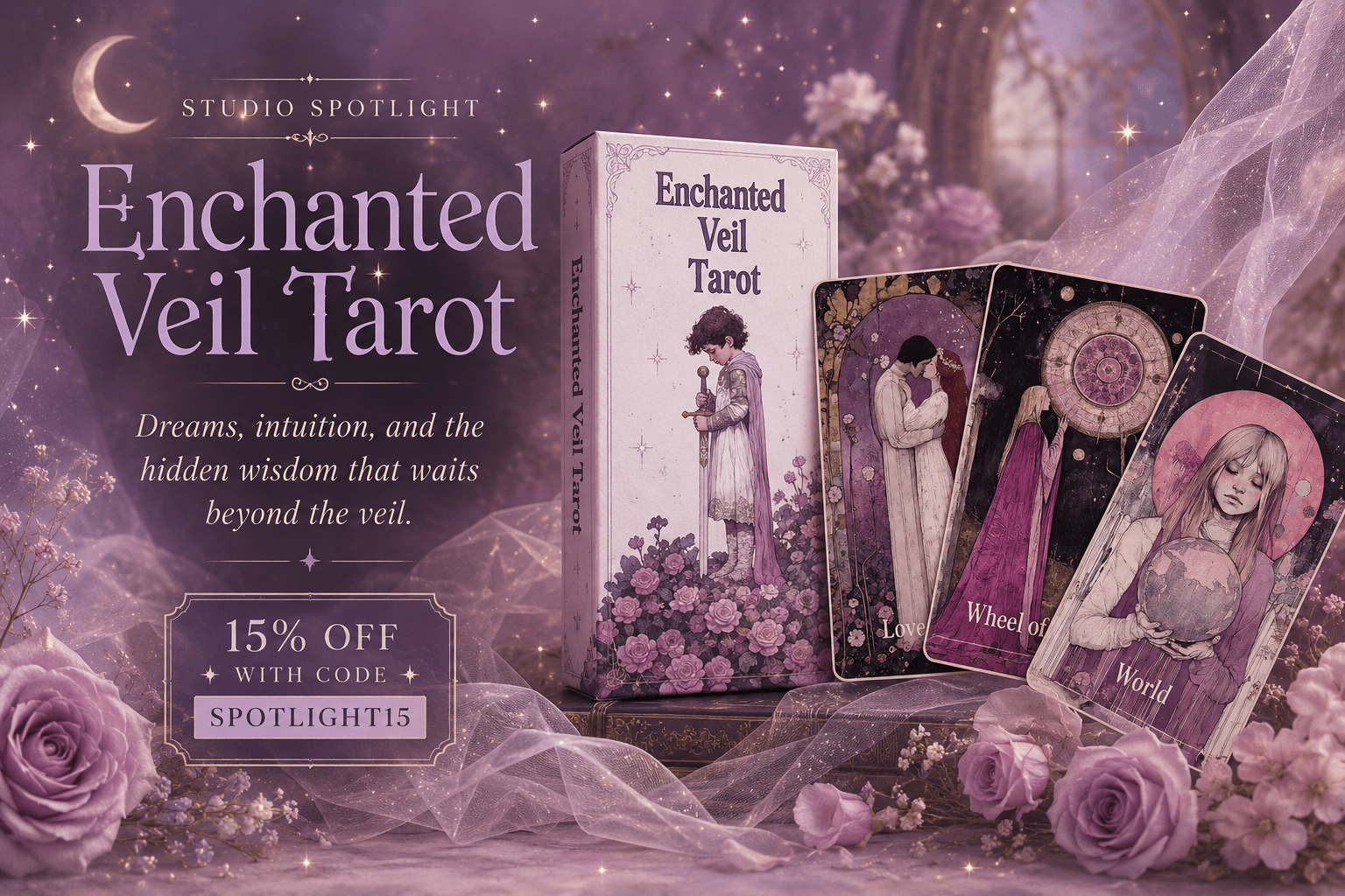 Studio Spotlight: Enchanted Veil Tarot - Hattie Thorn Tarot