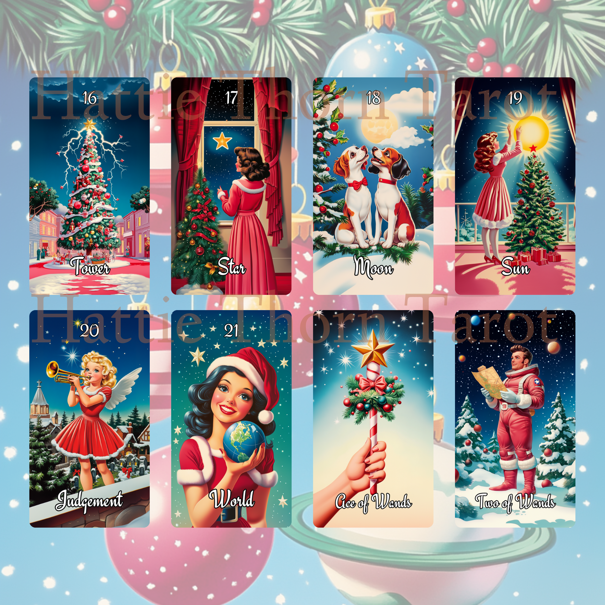 🎅 Sarsaparilla Christmas Tarot 🎅 — A Retro Holiday Dream of Peppermint and Stardust