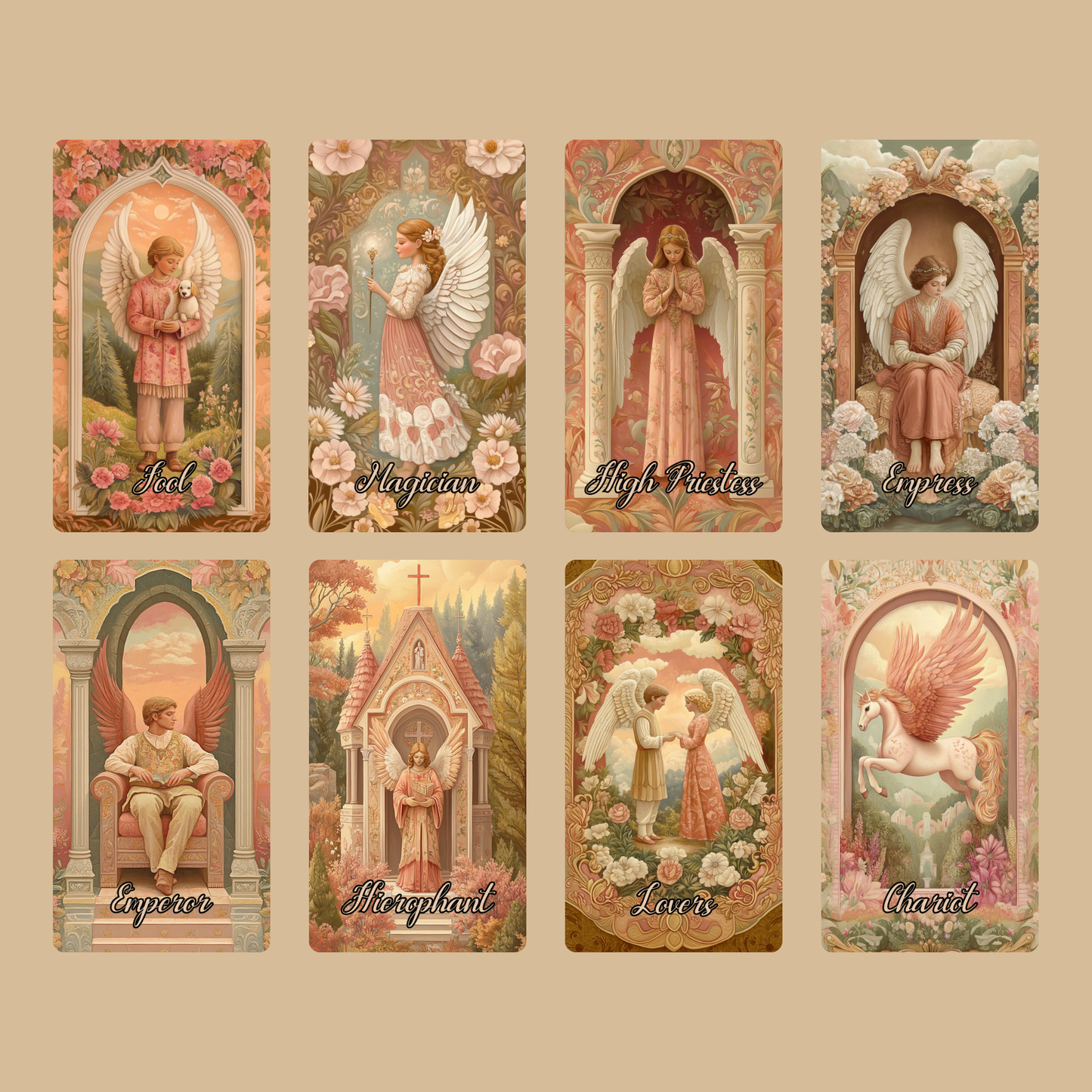 Angelic Bloom 👼 A Celestial 78-Card Deck of Divine Guidance by Hattie Thorn