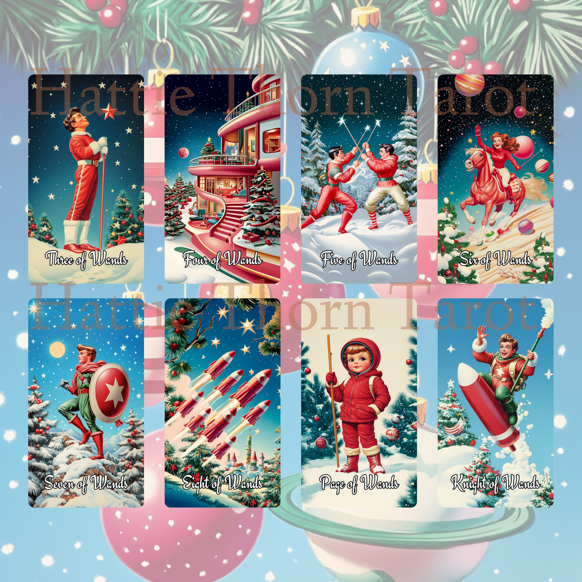 🎅 Sarsaparilla Christmas Tarot 🎅 — A Retro Holiday Dream of Peppermint and Stardust