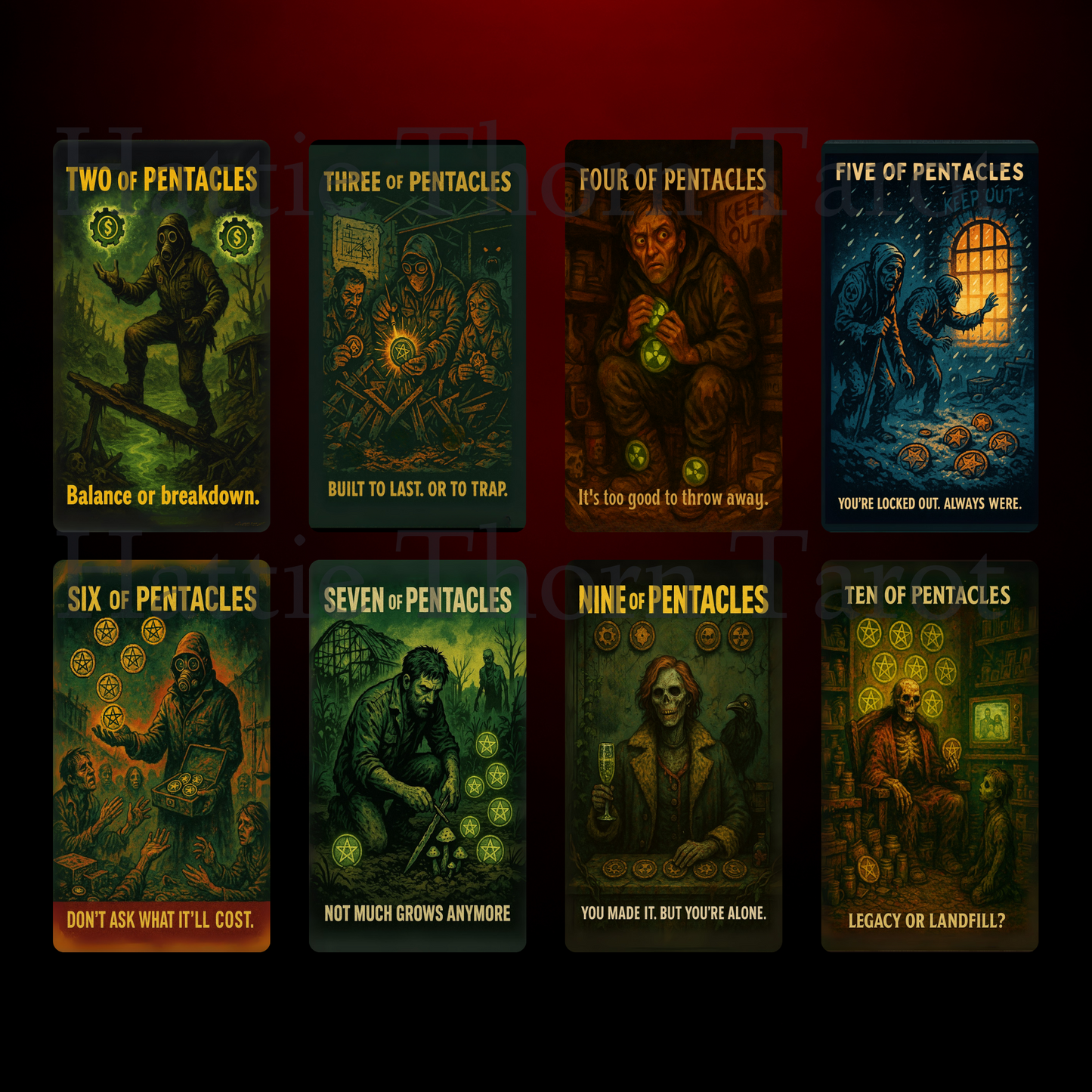 Deck of the Undead 🧠 A 1950s B-movie tarot deck where the apocalypse is low-budget... but high drama.