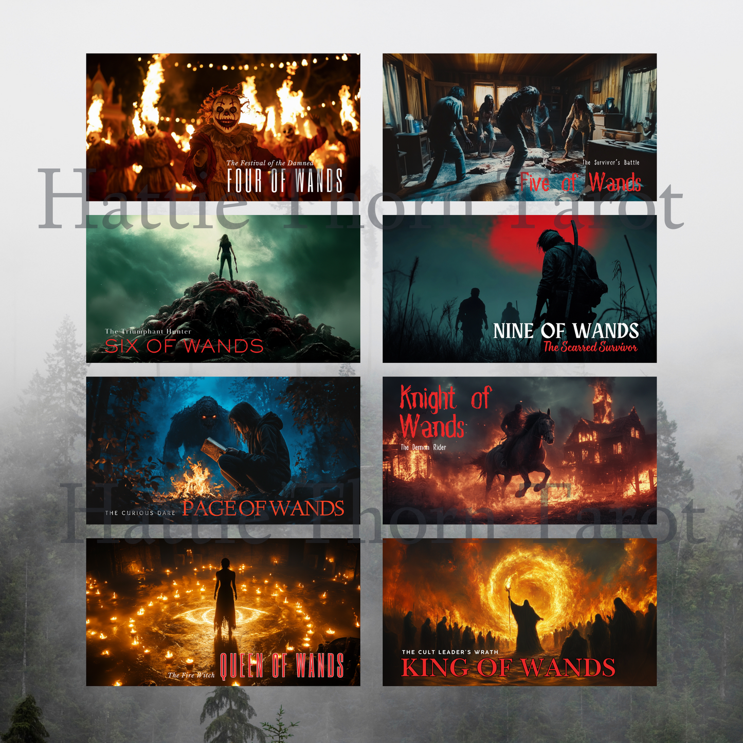 Twisted Tarot ♦ A cinematic tarot deck that reads like a horror movie still you can’t unsee.