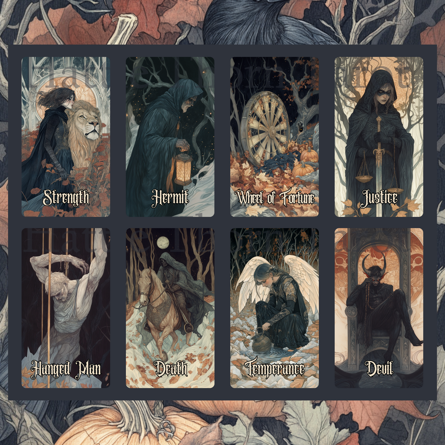 Hallowmere Tarot 🌫️ A 78-card tarot deck steeped in candlelight, mystery, and Victorian mourning magic.