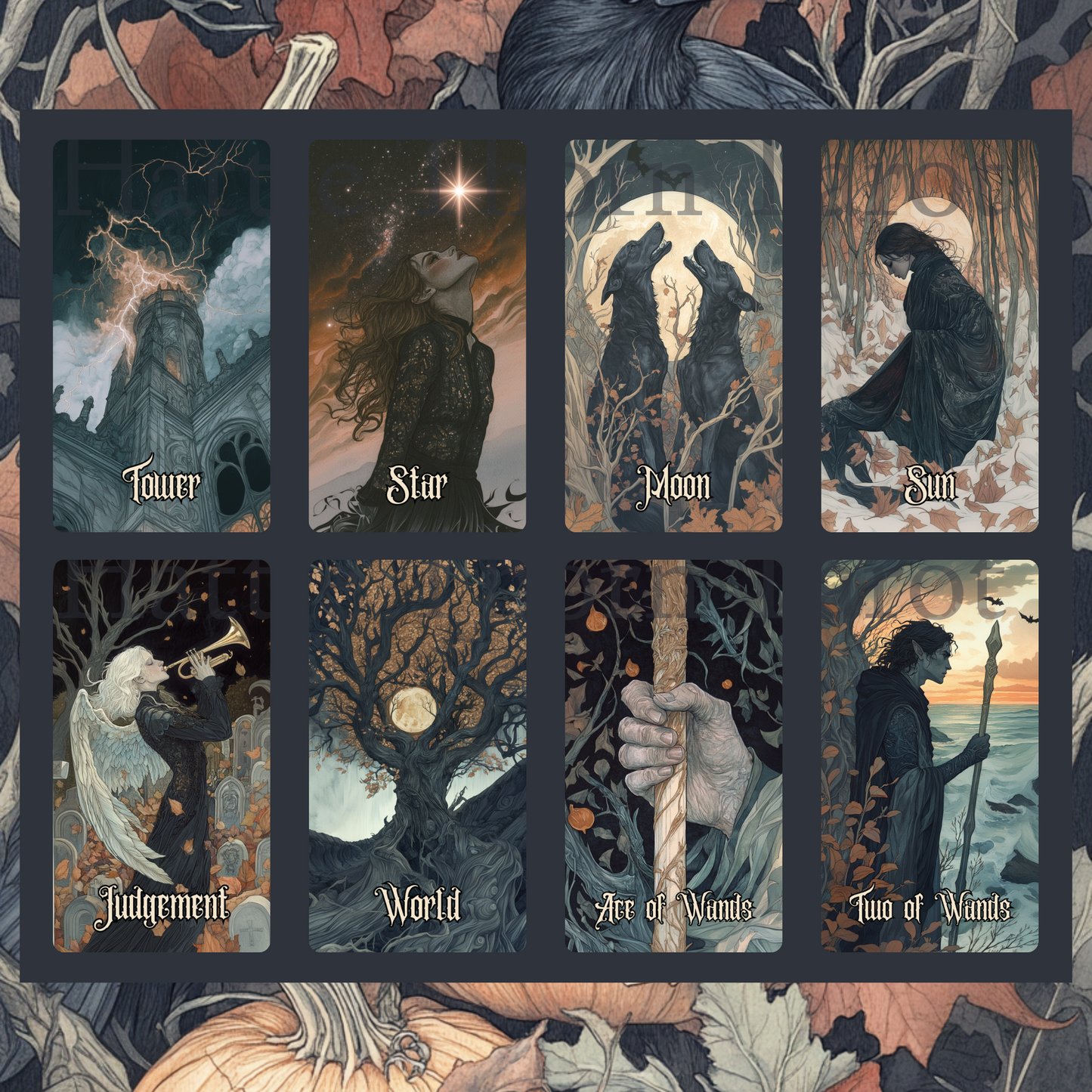 Hallowmere Tarot 🌫️ A 78-card tarot deck steeped in candlelight, mystery, and Victorian mourning magic.