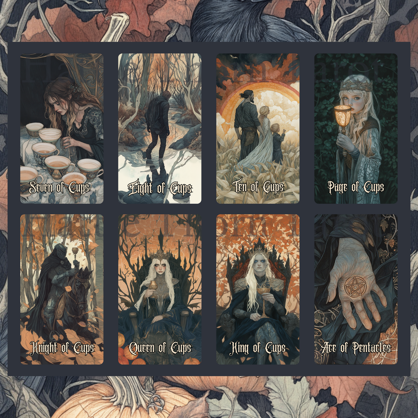 Hallowmere Tarot 🌫️ A 78-card tarot deck steeped in candlelight, mystery, and Victorian mourning magic.