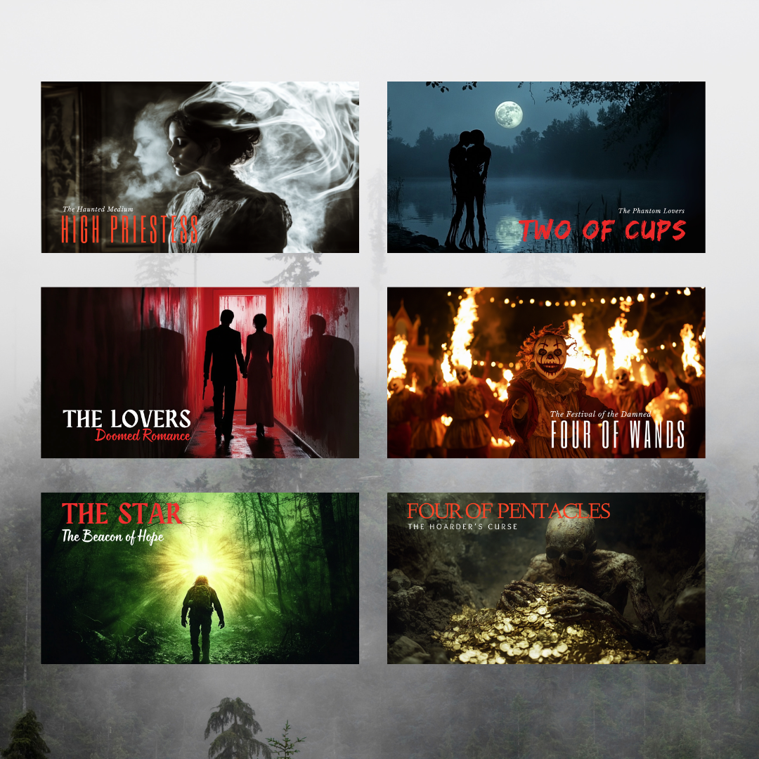 Twisted Tarot ♦ A cinematic tarot deck that reads like a horror movie still you can’t unsee.