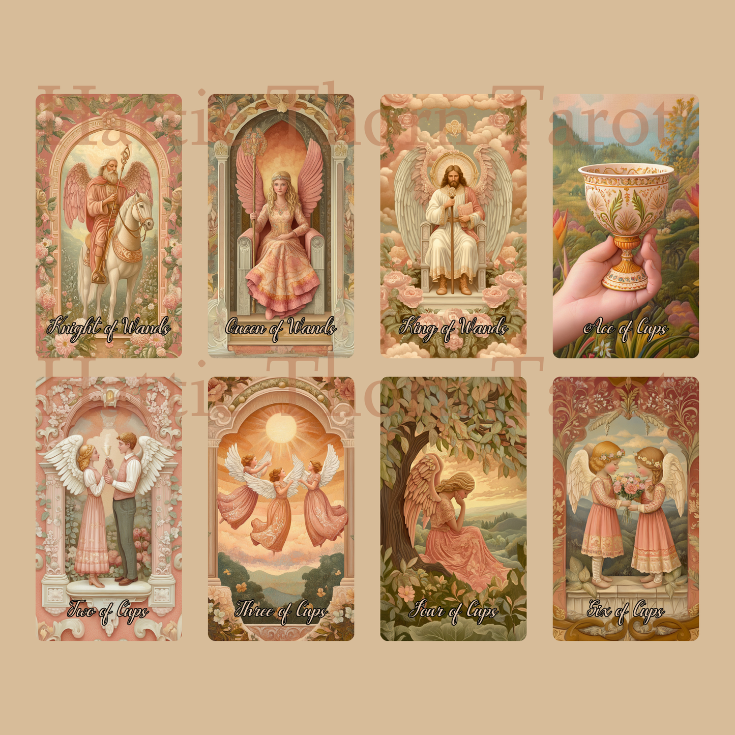 Angelic Bloom 👼 A Celestial 78-Card Deck of Divine Guidance by Hattie Thorn