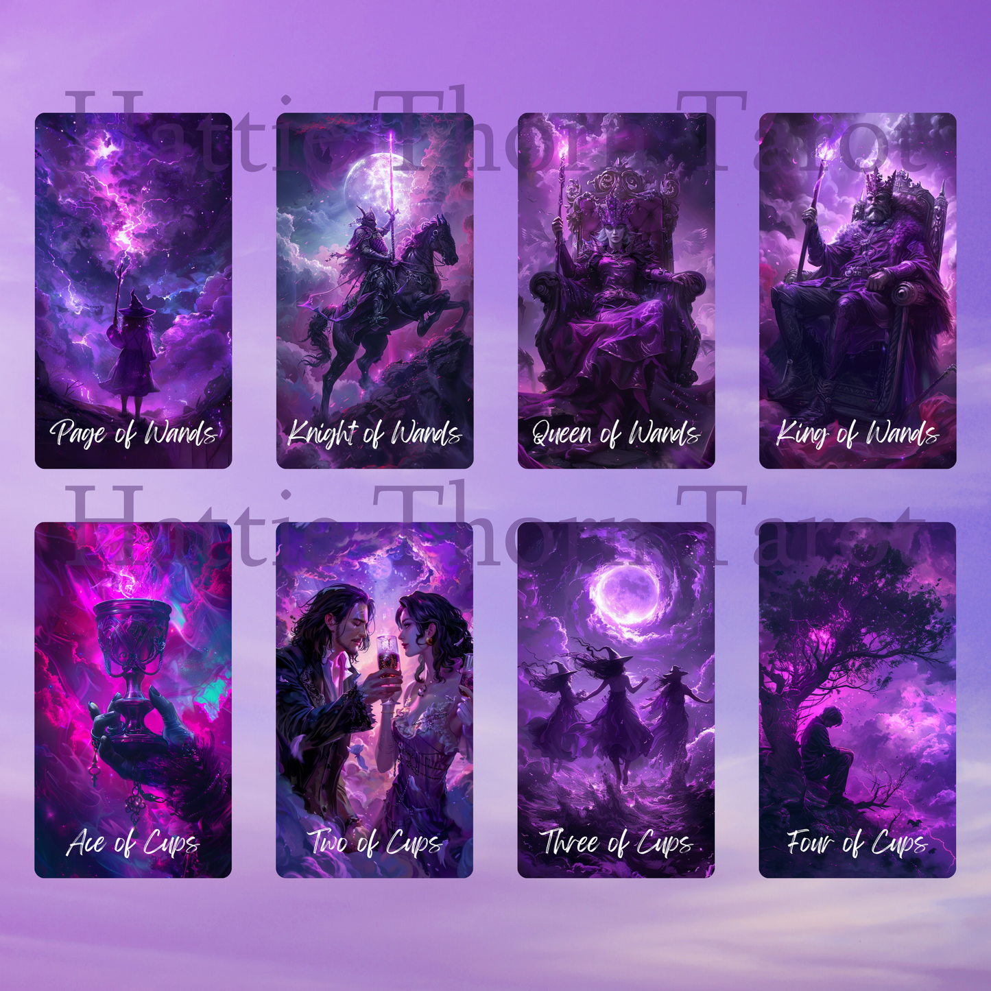 Cosmic Witch Tarot by Hattie Thorn. Original Design 78 Card Deck Based on Rider Waite including Cosmic Witch Tuck Box