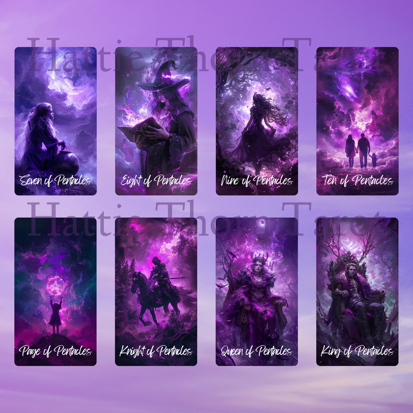 Cosmic Witch Tarot by Hattie Thorn. Original Design 78 Card Deck Based on Rider Waite including Cosmic Witch Tuck Box