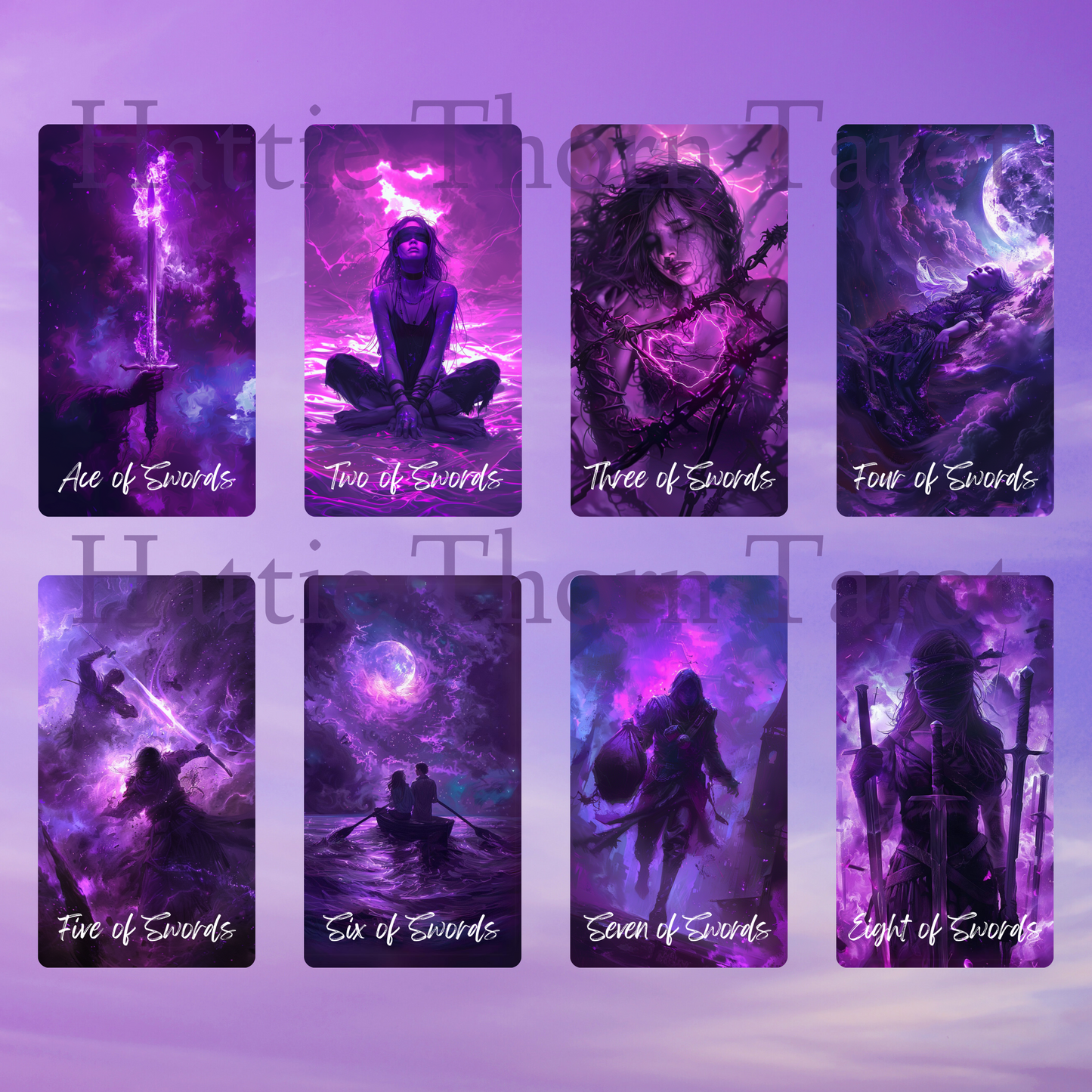 Cosmic Witch Tarot by Hattie Thorn. Original Design 78 Card Deck Based on Rider Waite including Cosmic Witch Tuck Box