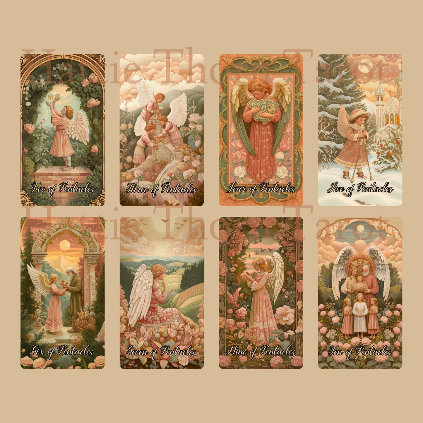 Angelic Bloom 👼 A Celestial 78-Card Deck of Divine Guidance by Hattie Thorn