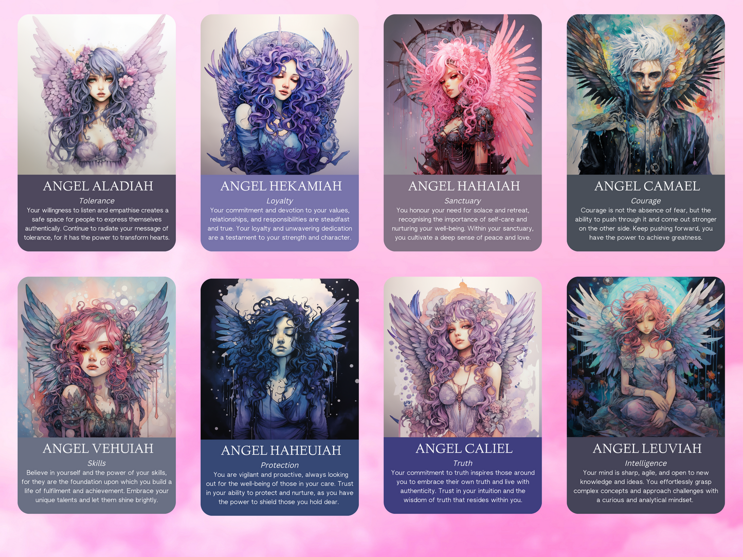 Modern Angel Oracle by Hattie Thorn. Original Design 45 Card Deck Including Modern Angel Oracle Tuck Box