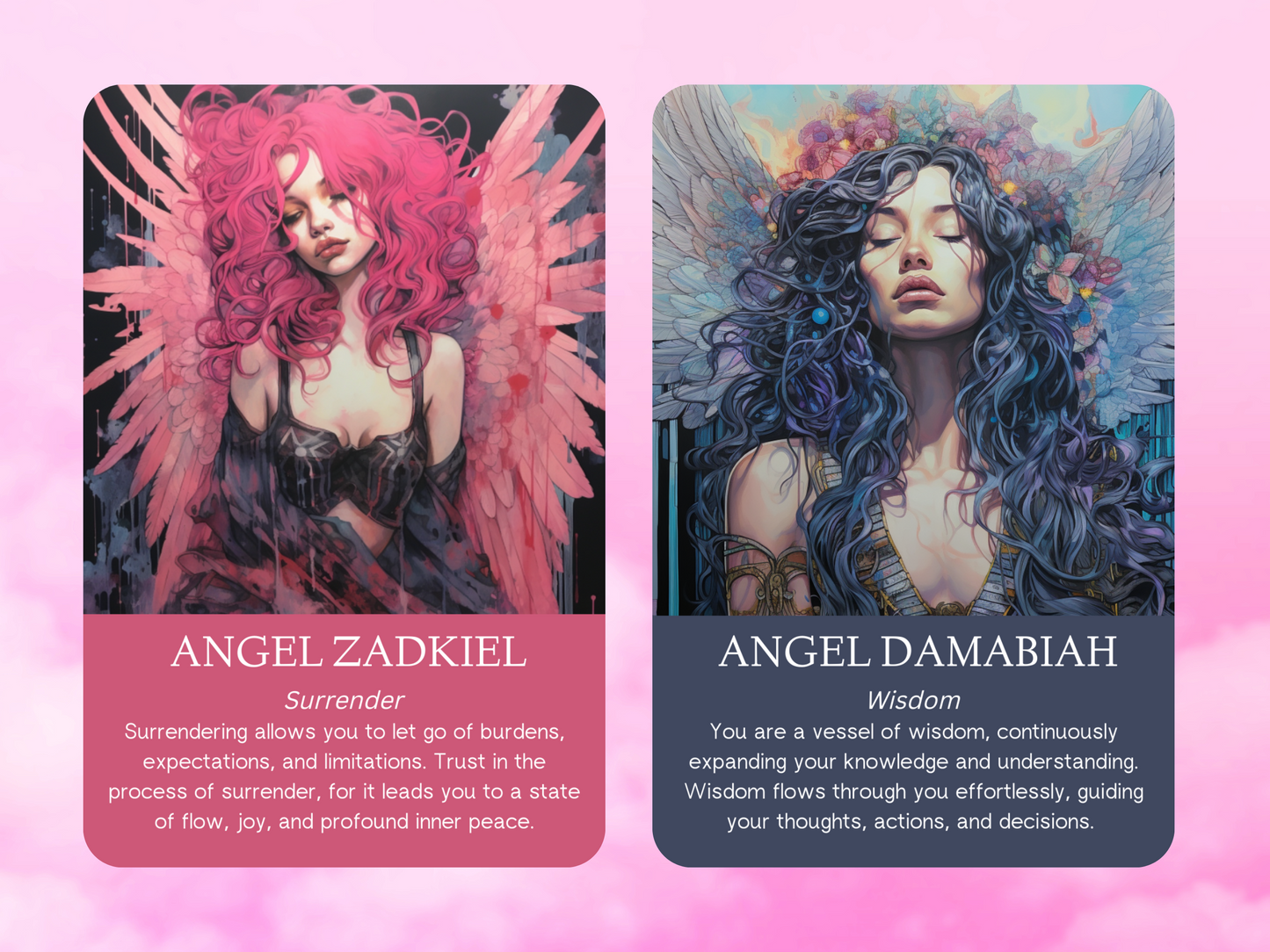 Modern Angel Oracle by Hattie Thorn. Original Design 45 Card Deck Including Modern Angel Oracle Tuck Box