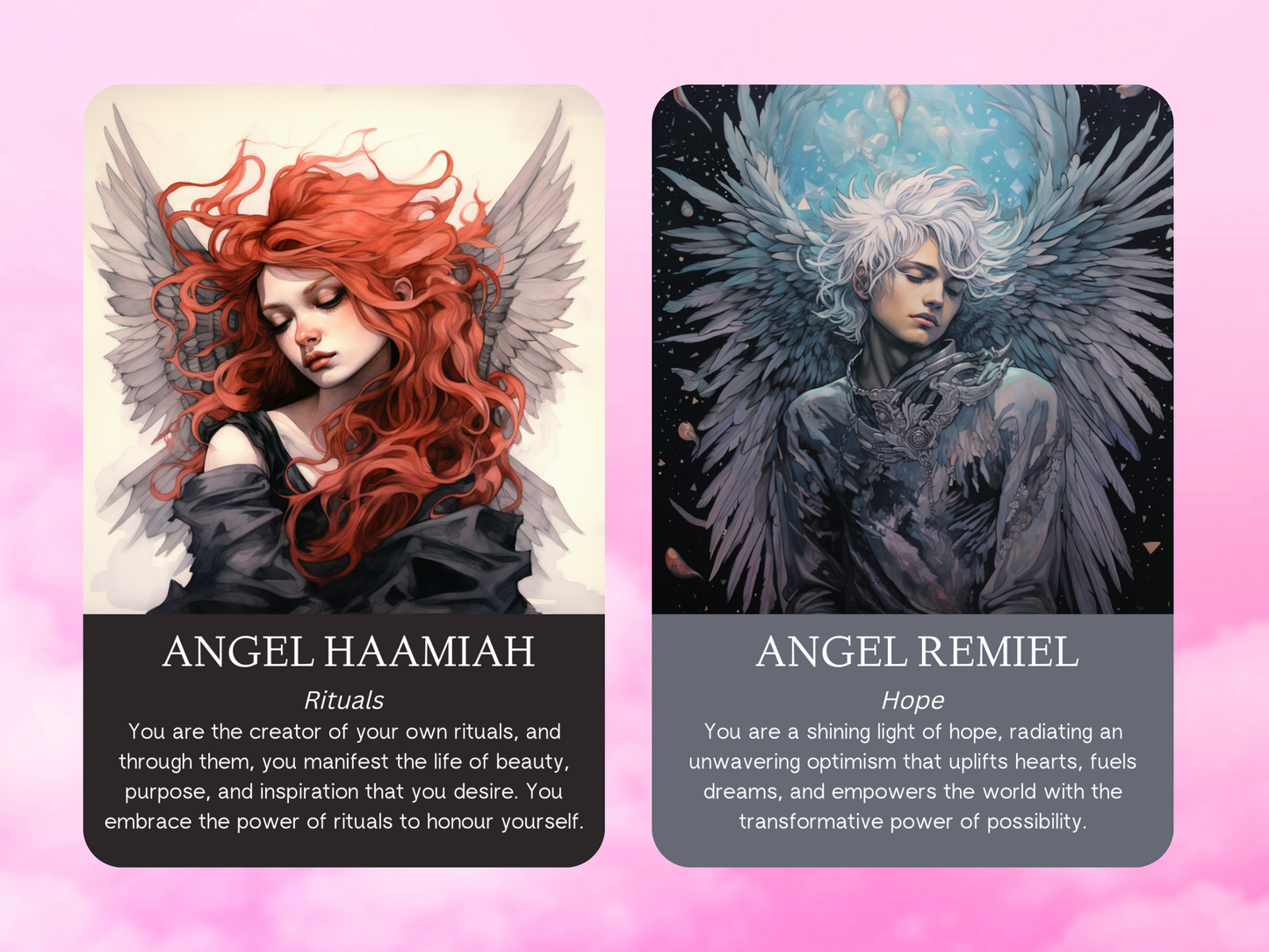 Modern Angel Oracle by Hattie Thorn. Original Design 45 Card Deck Including Modern Angel Oracle Tuck Box