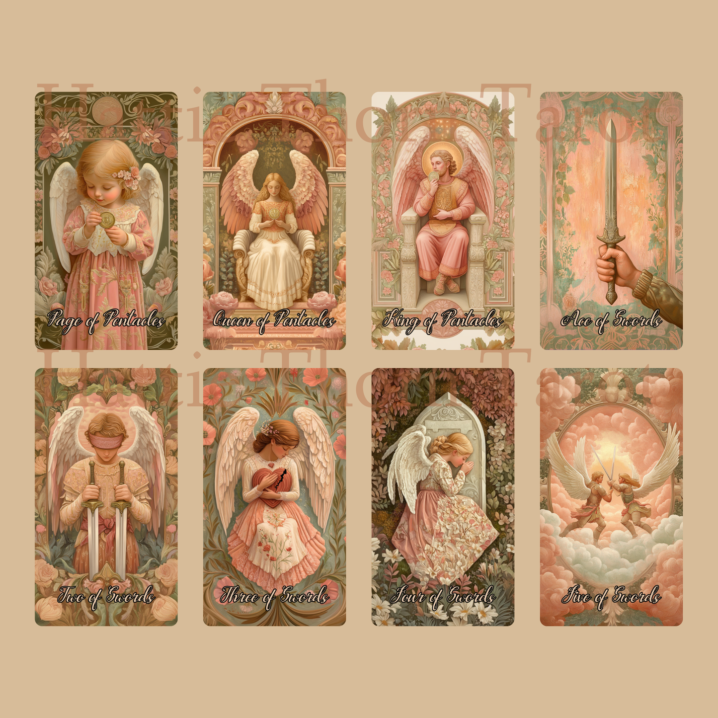 Angelic Bloom 👼 A Celestial 78-Card Deck of Divine Guidance by Hattie Thorn