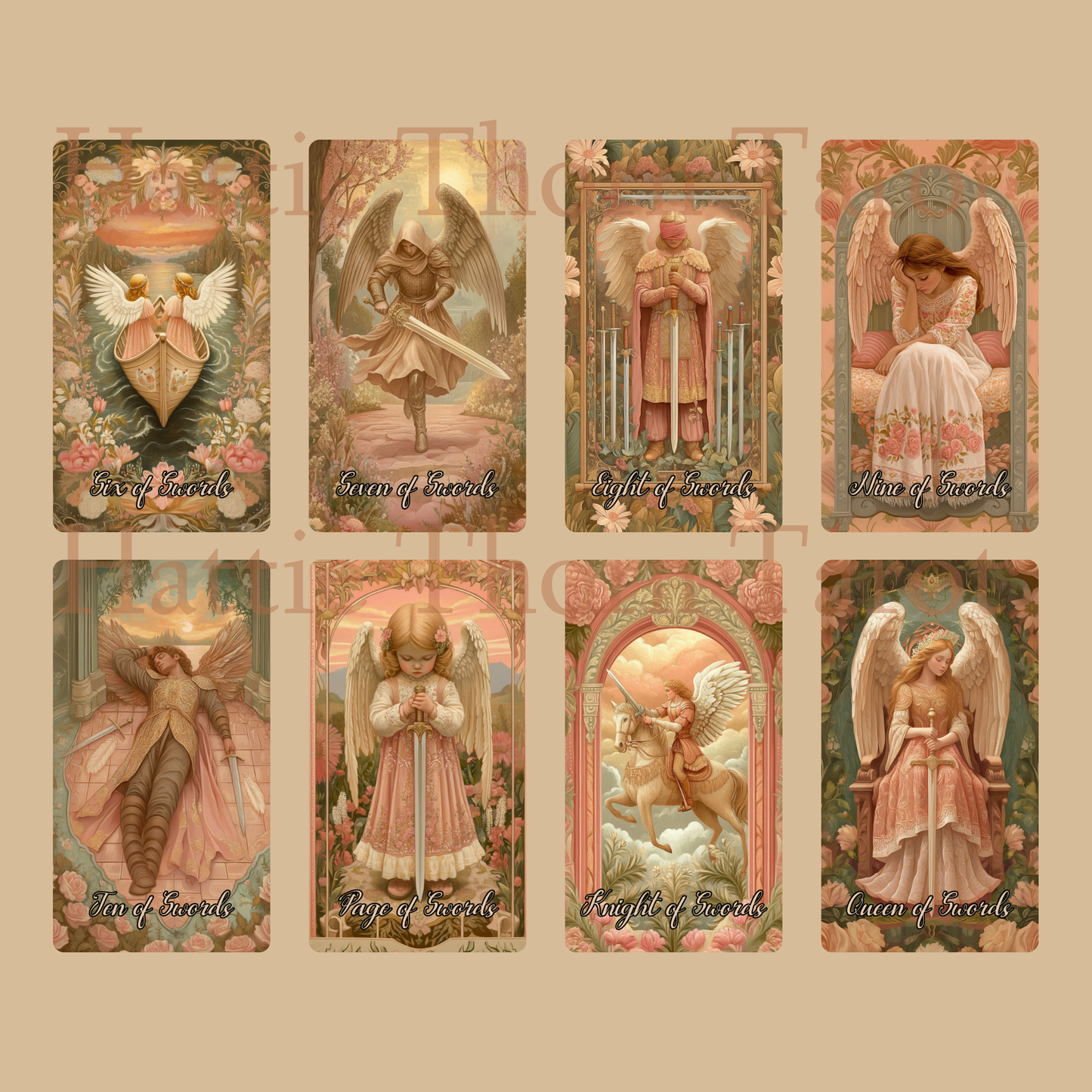Angelic Bloom 👼 A Celestial 78-Card Deck of Divine Guidance by Hattie Thorn