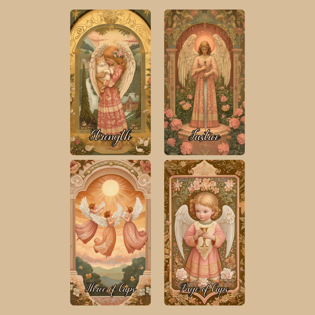 Angelic Bloom 👼 A Celestial 78-Card Deck of Divine Guidance by Hattie Thorn
