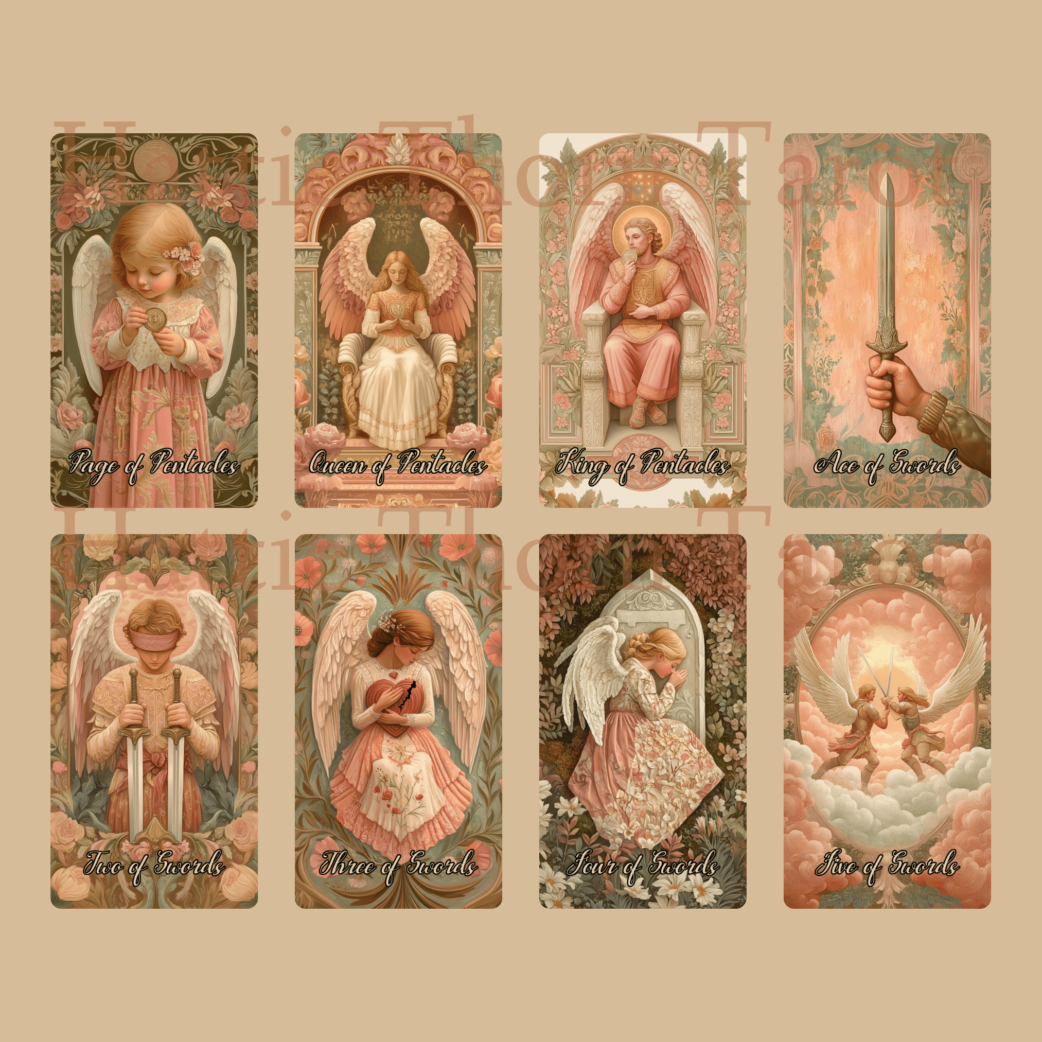 Angelic Bloom 👼 A Celestial 78 - Card Deck of Divine Guidance by Hattie Thorn - Hattie Thorn Tarot