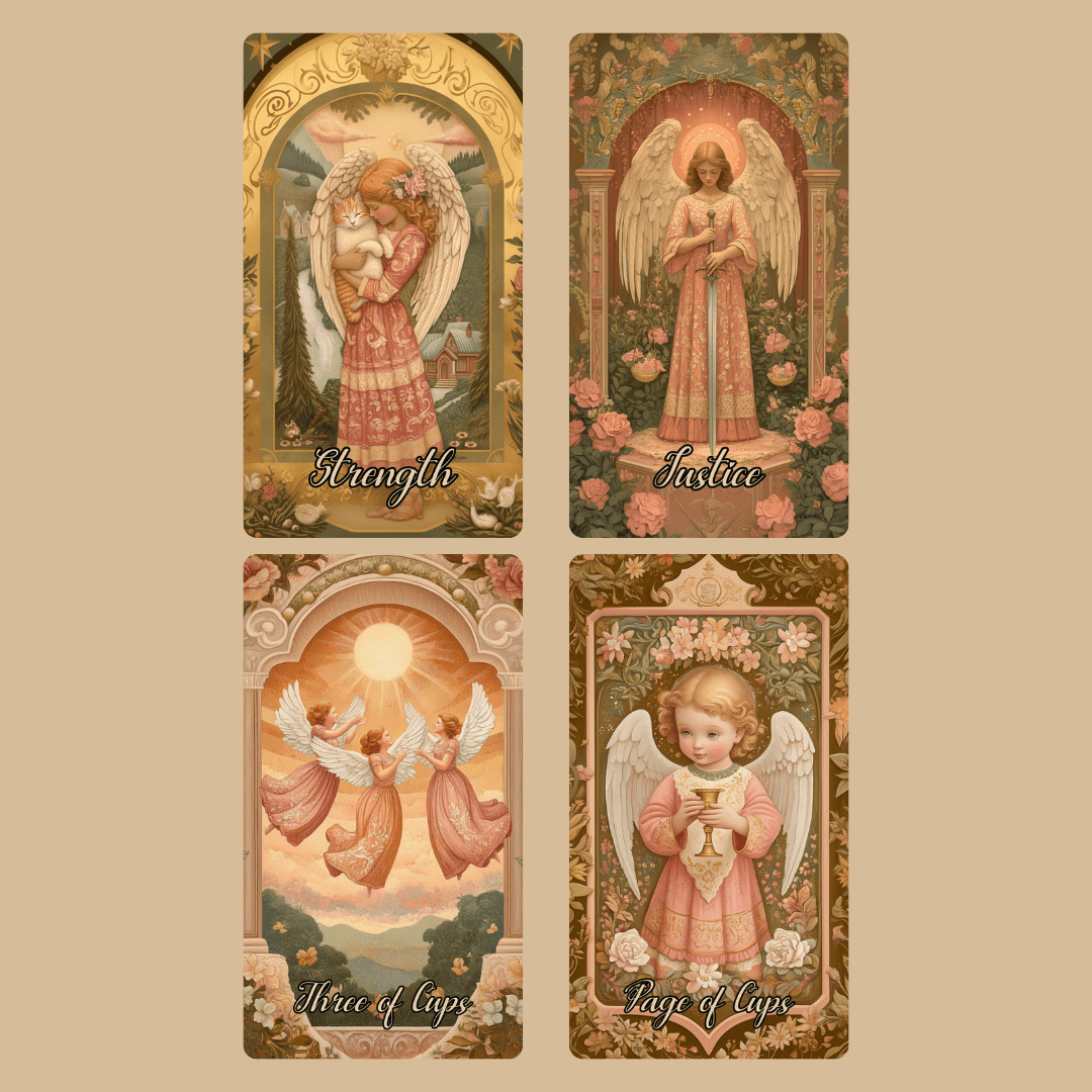 Angelic Bloom 👼 A Celestial 78 - Card Deck of Divine Guidance by Hattie Thorn - Hattie Thorn Tarot