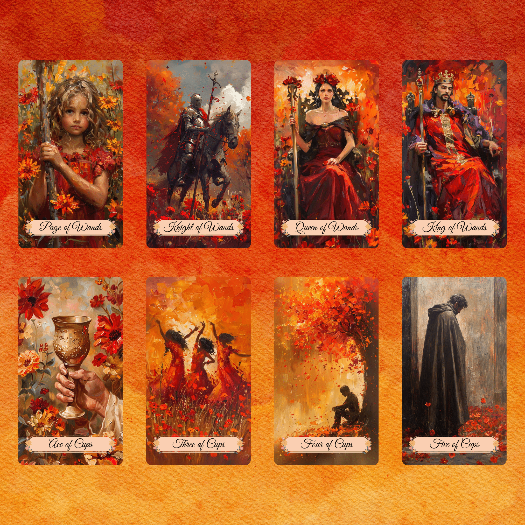 Autumn Fields Tarot 🍂 A 78 - card tarot deck wrapped in harvest hues, gentle insight, and grounded reflection - Hattie Thorn Tarot
