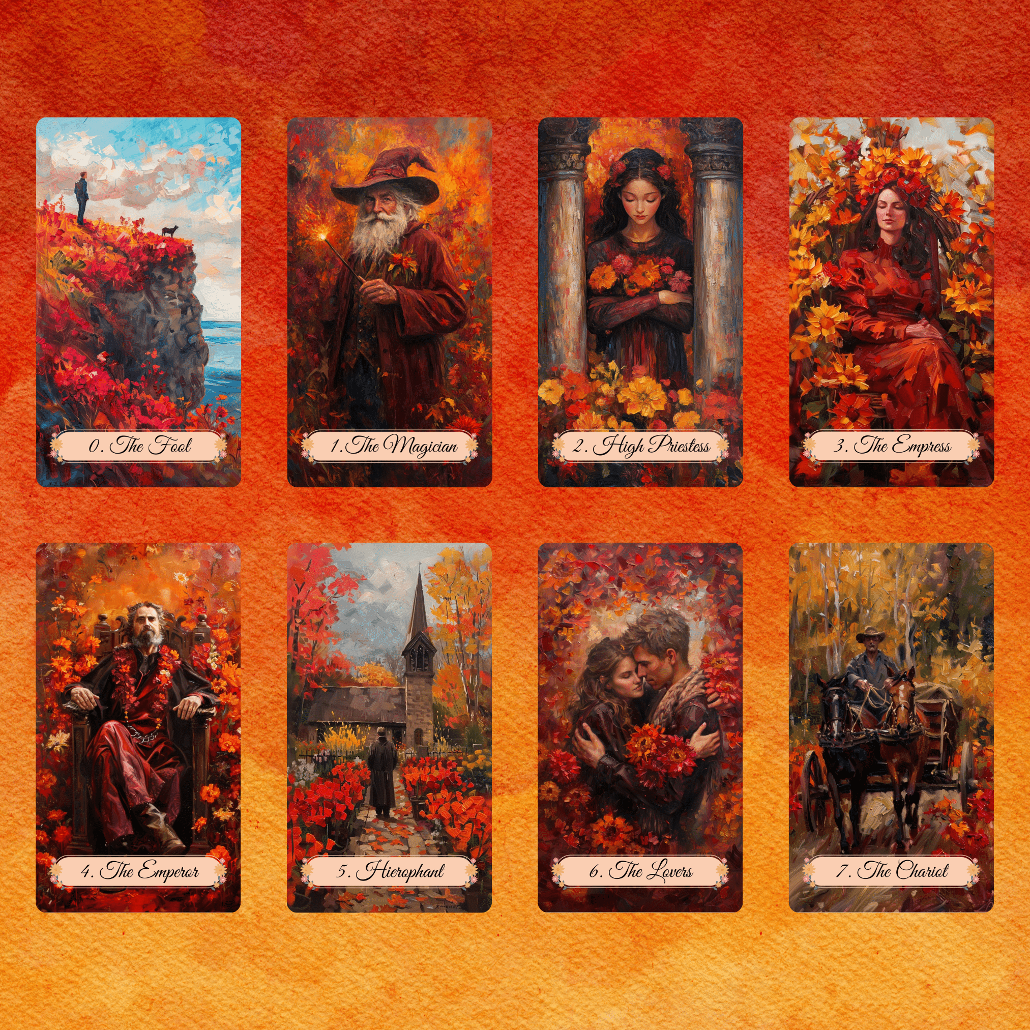 Autumn Fields Tarot 🍂 A 78 - card tarot deck wrapped in harvest hues, gentle insight, and grounded reflection - Hattie Thorn Tarot