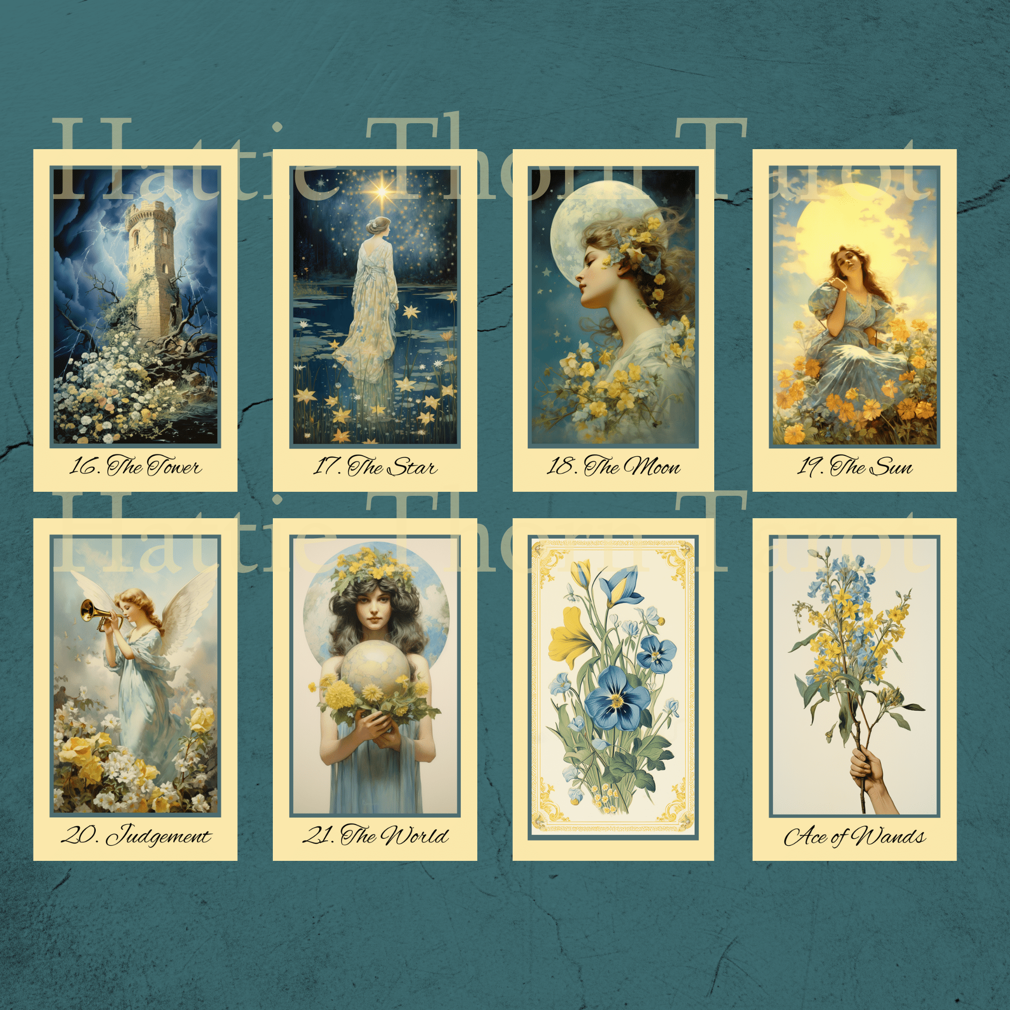 Bygone Spring Tarot 🌼 A vintage - inspired tarot deck blooming with pastel charm and springtime nostalgia - Hattie Thorn Tarot