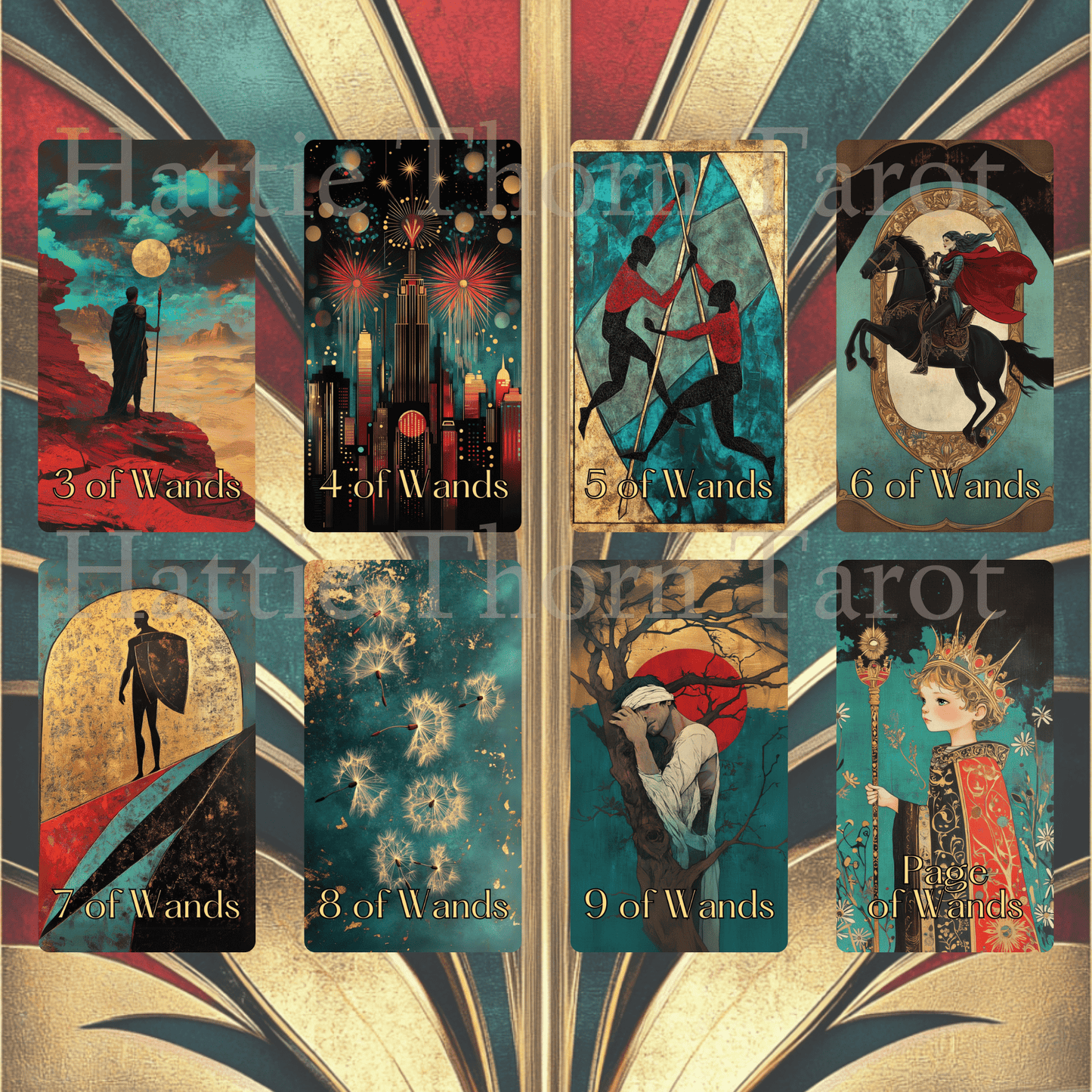 Divine Deco Tarot ✨ A 78 - card Art Deco deck where velvet shadows meet golden truth - Hattie Thorn Tarot