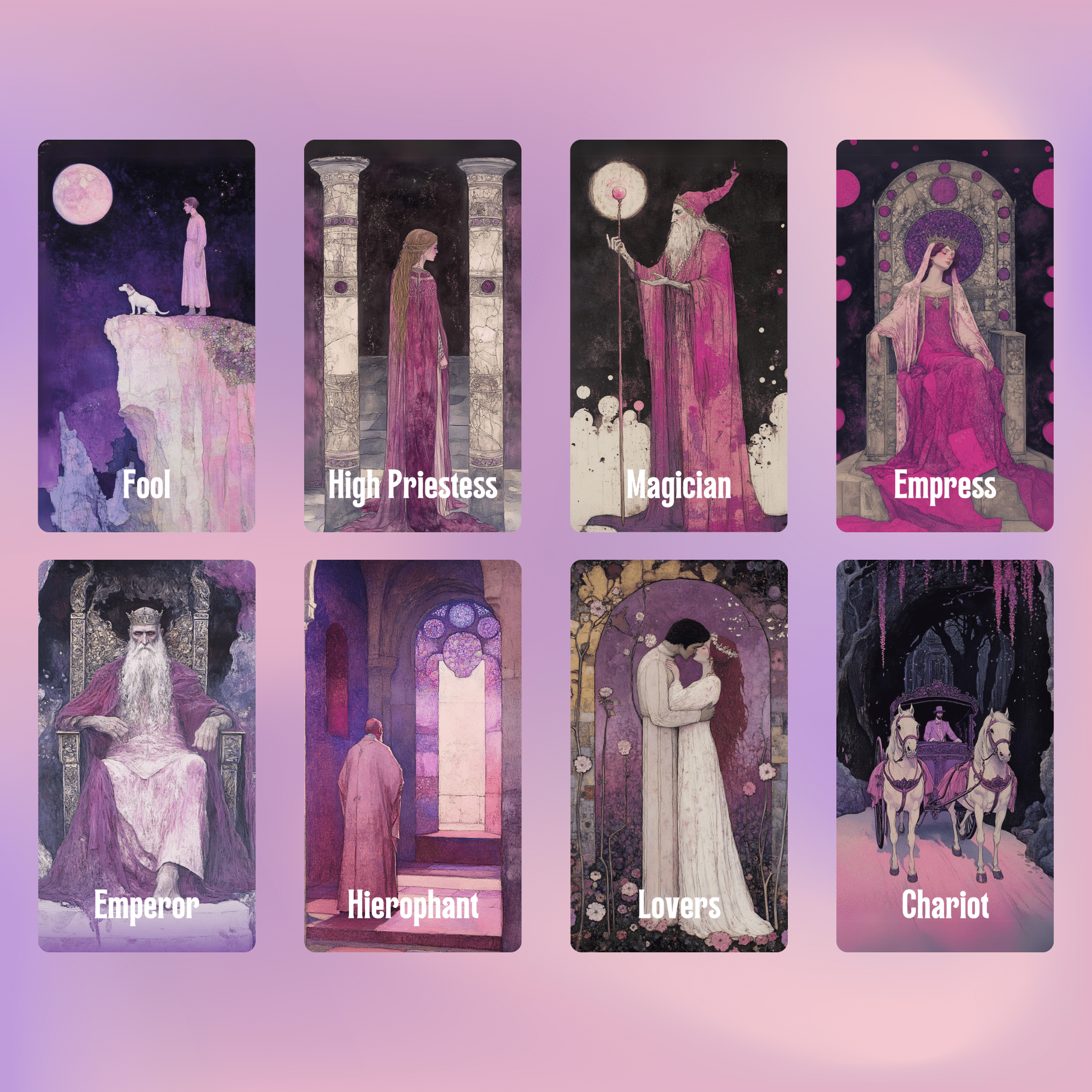 Enchanted Veil Tarot & Oracle Bundle 👁🗨 A delicate 2 - deck set of pastel insight, hidden truths, and gentle enchantment - Hattie Thorn Tarot