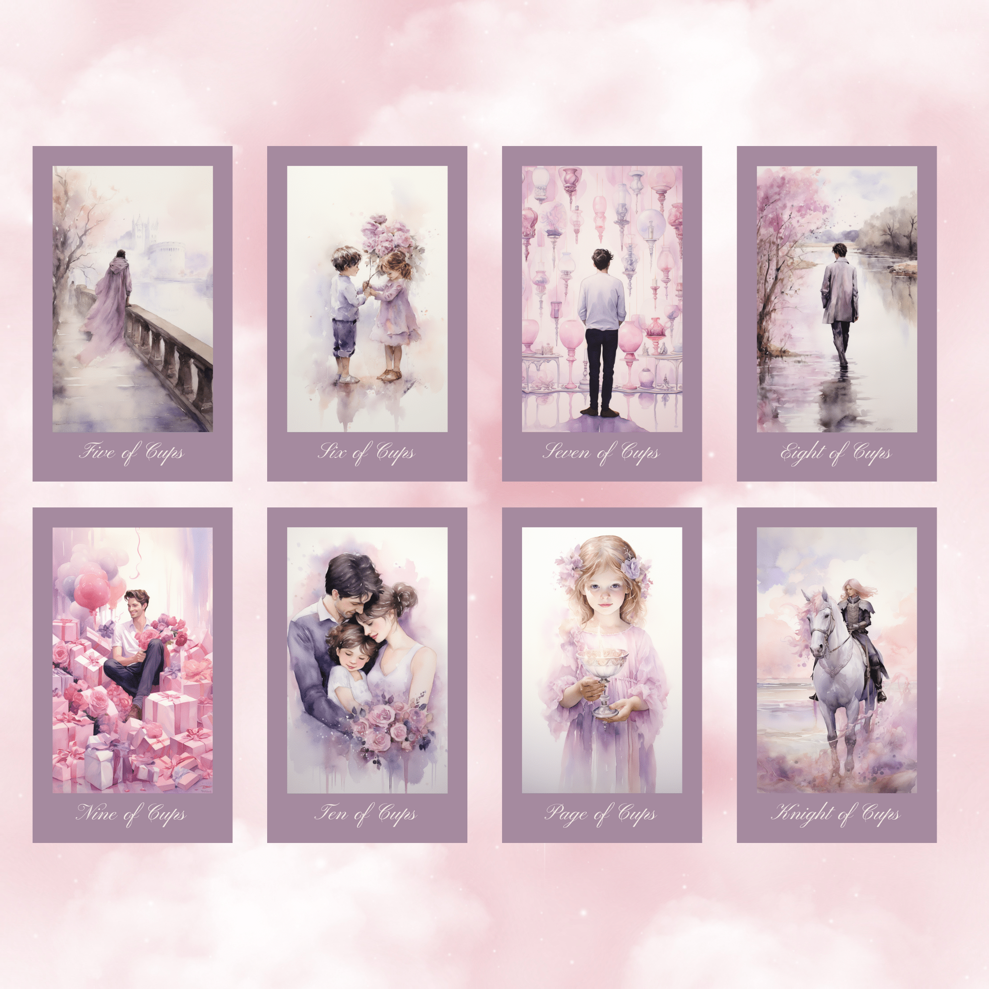 Ethereal Romance Tarot 💜 A pastel dream of love, longing, and lunar - lit introspection. - Hattie Thorn Tarot