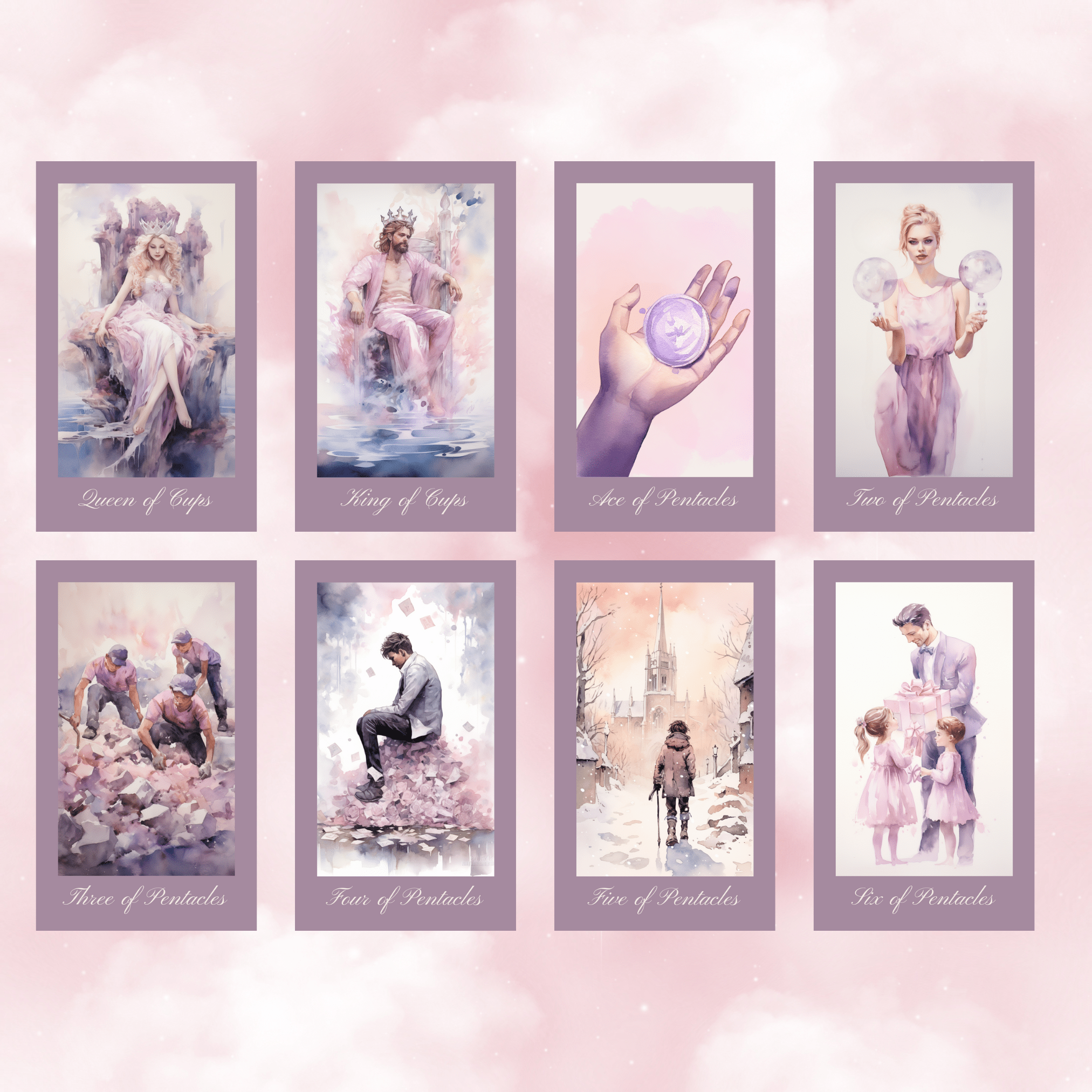 Ethereal Romance Tarot 💜 A pastel dream of love, longing, and lunar - lit introspection. - Hattie Thorn Tarot