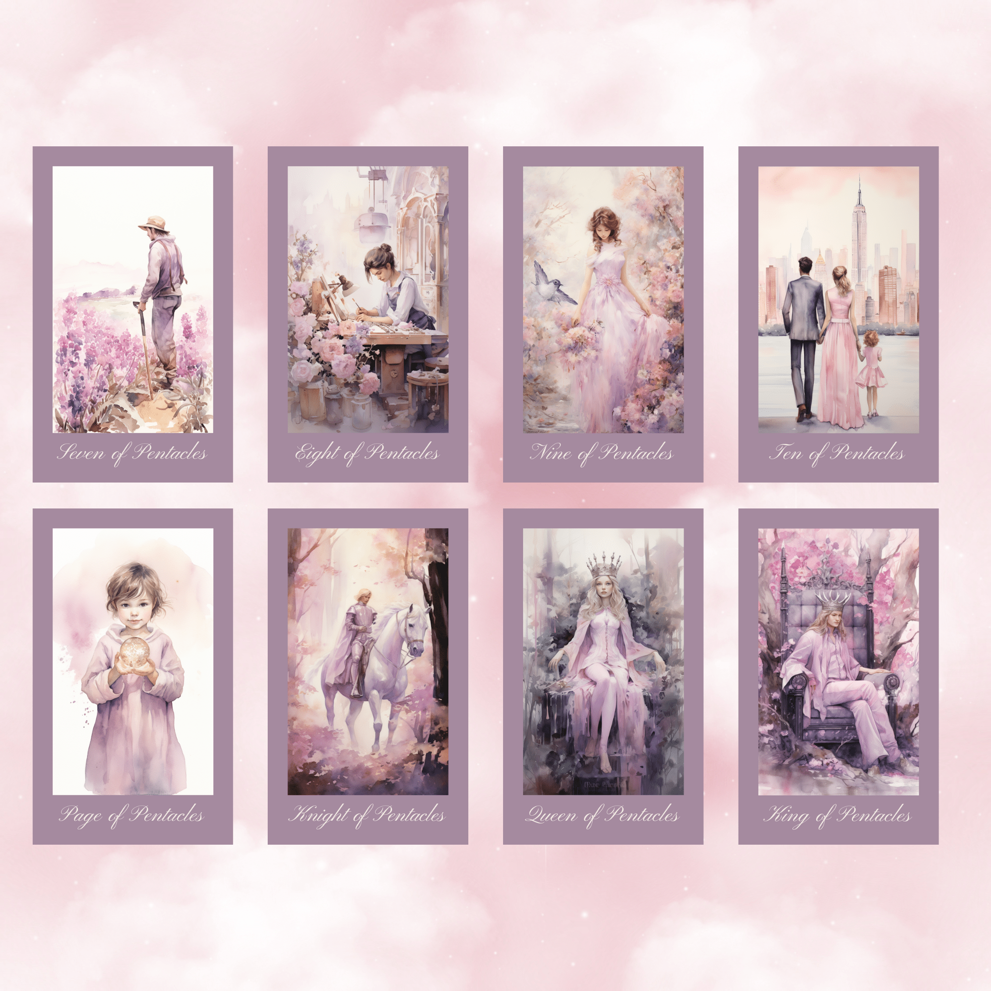 Ethereal Romance Tarot 💜 A pastel dream of love, longing, and lunar - lit introspection. - Hattie Thorn Tarot