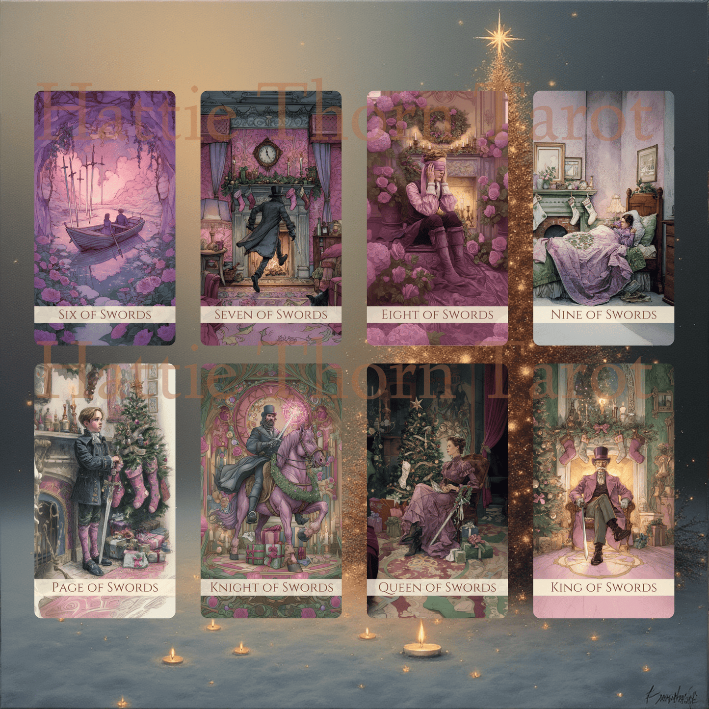 š Festive Hearth Tarot š ā Candlelight Readings by the Glow of a Victorian Christmas Fire - Hattie Thorn Tarot