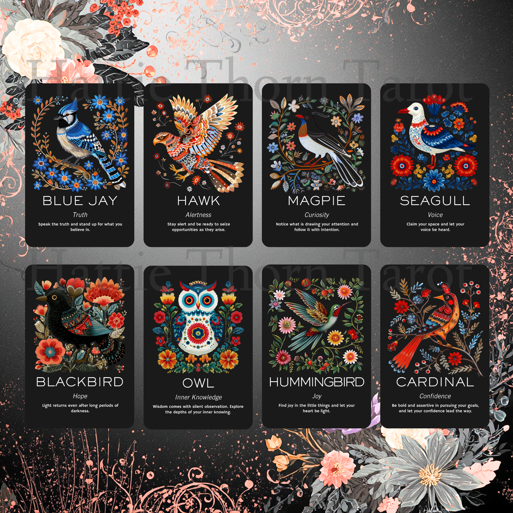 🐦⬛ Folk Birds Oracle — A Whisper of Hedgerow Magic & Feathered Wisdom 🐦⬛ - Hattie Thorn Tarot