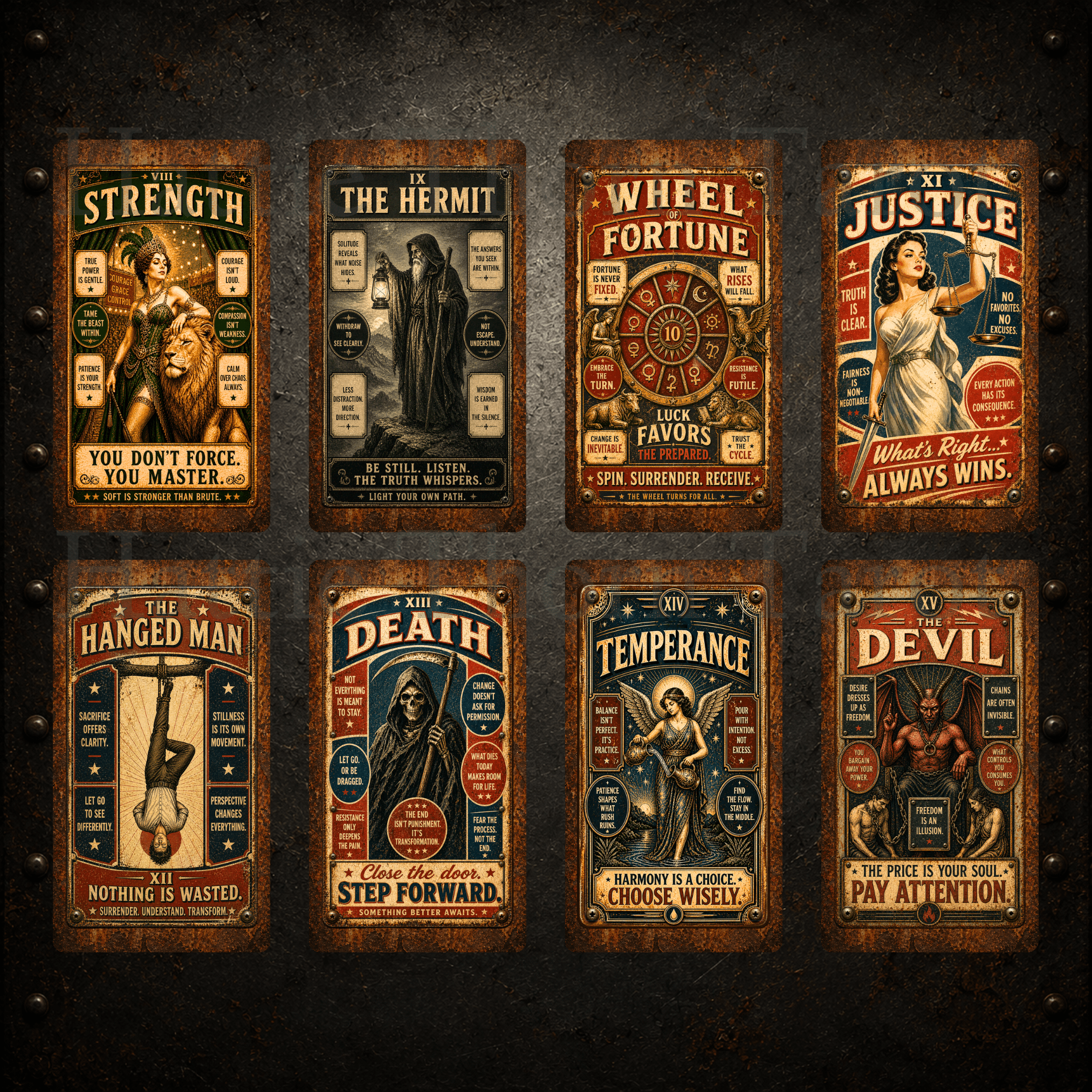 Forged in Truth Tarot ⚙️ Traditional wisdom. No - nonsense truth. Tarot messages in the style of times gone by. - Hattie Thorn Tarot