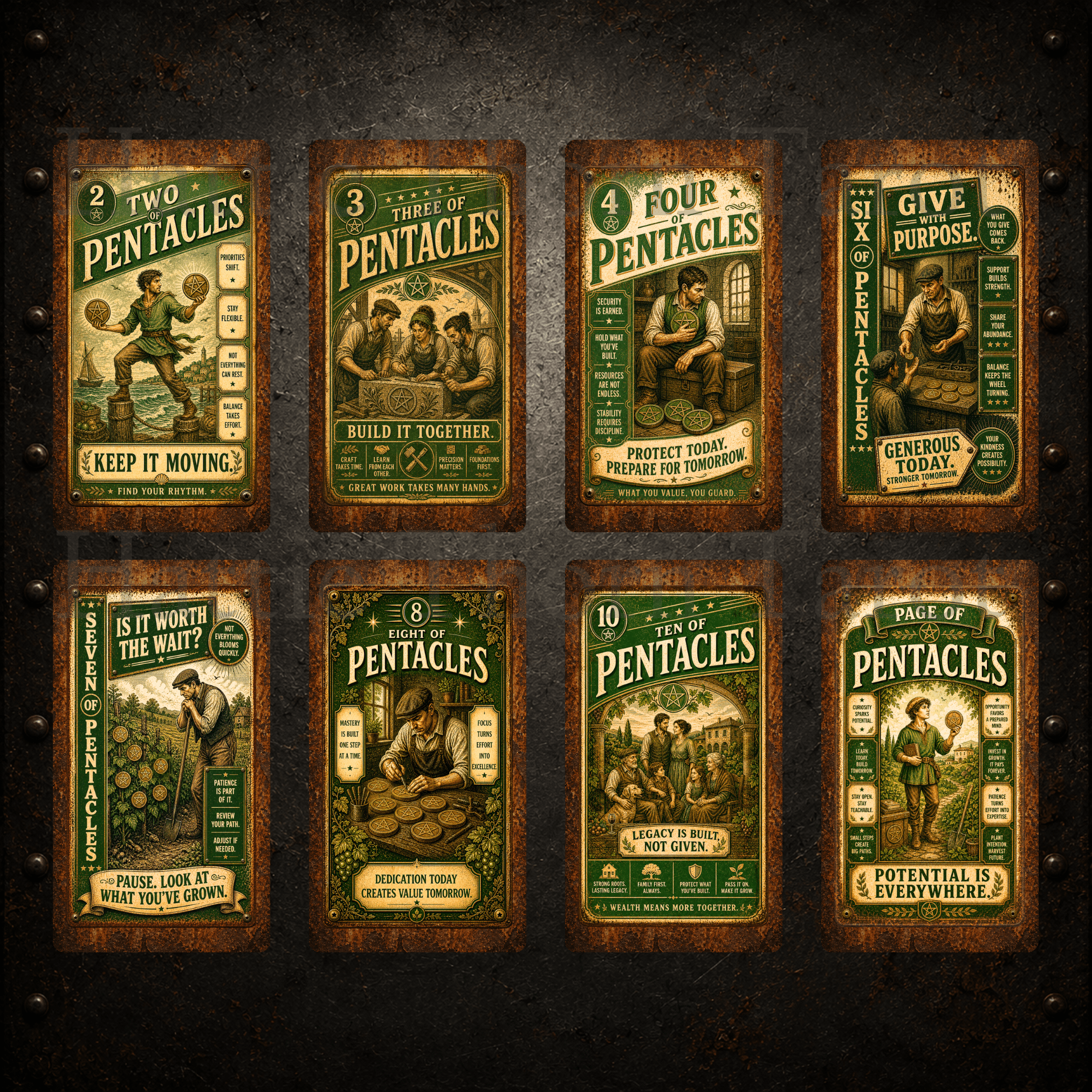 Forged in Truth Tarot ⚙️ Traditional wisdom. No - nonsense truth. Tarot messages in the style of times gone by. - Hattie Thorn Tarot
