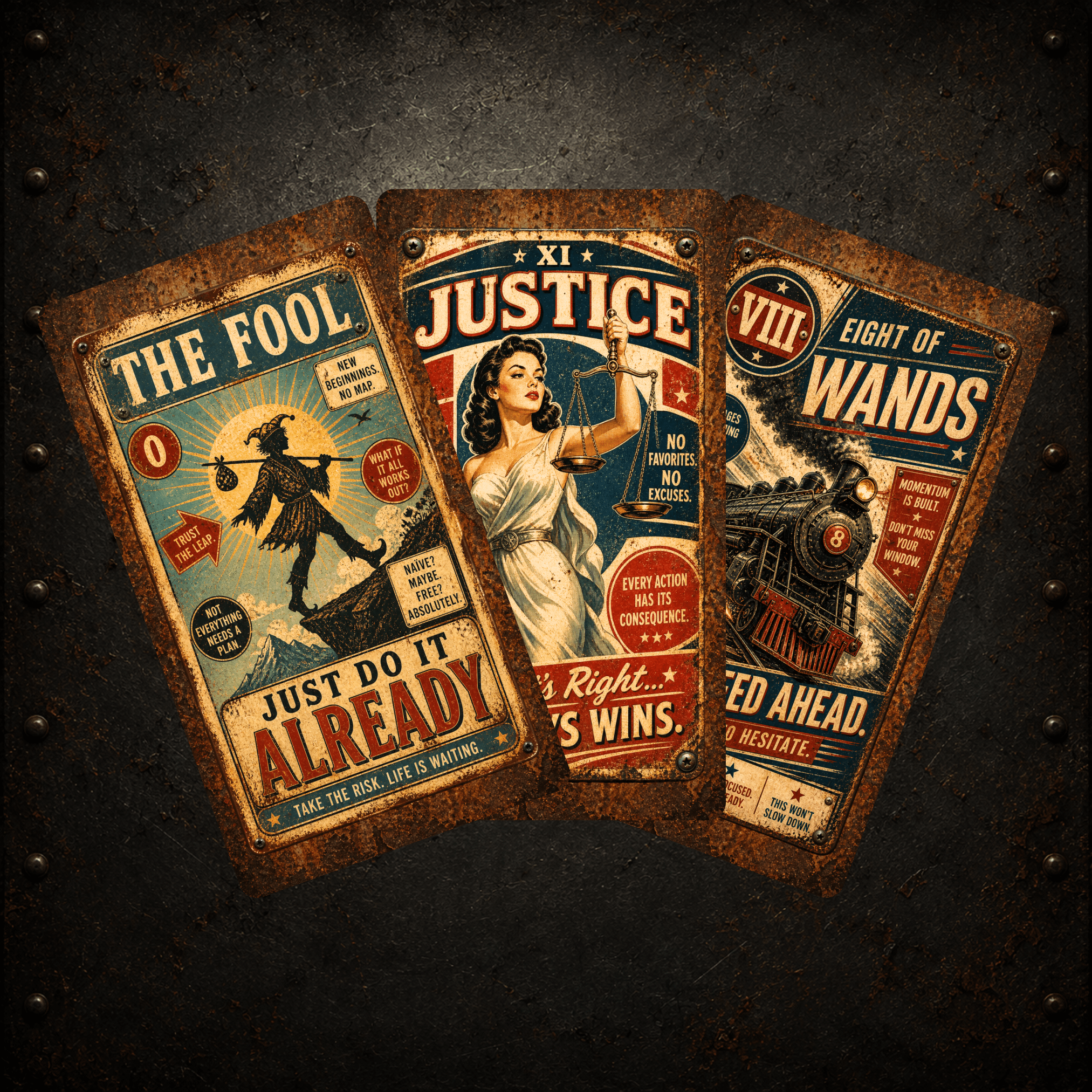 Forged in Truth Tarot ⚙️ Traditional wisdom. No - nonsense truth. Tarot messages in the style of times gone by. - Hattie Thorn Tarot