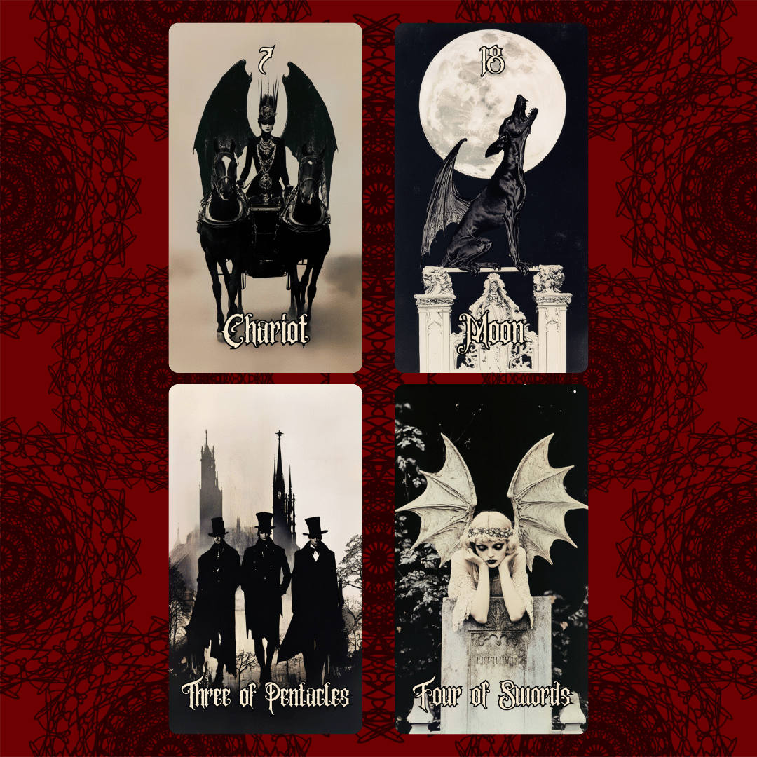 Gothic Dawn Tarot 🕯️ A 78 - card tarot deck of flickering gaslight, faded lace, and solemn beauty - Hattie Thorn Tarot