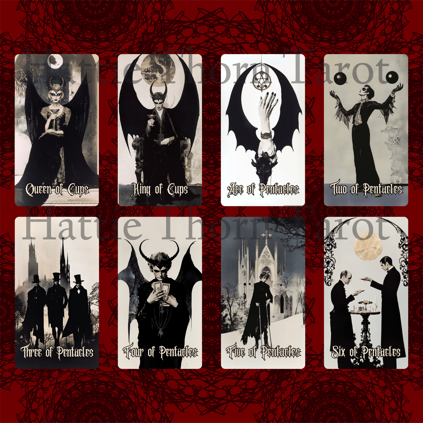 Gothic Dawn Tarot 🕯️ A 78 - card tarot deck of flickering gaslight, faded lace, and solemn beauty - Hattie Thorn Tarot