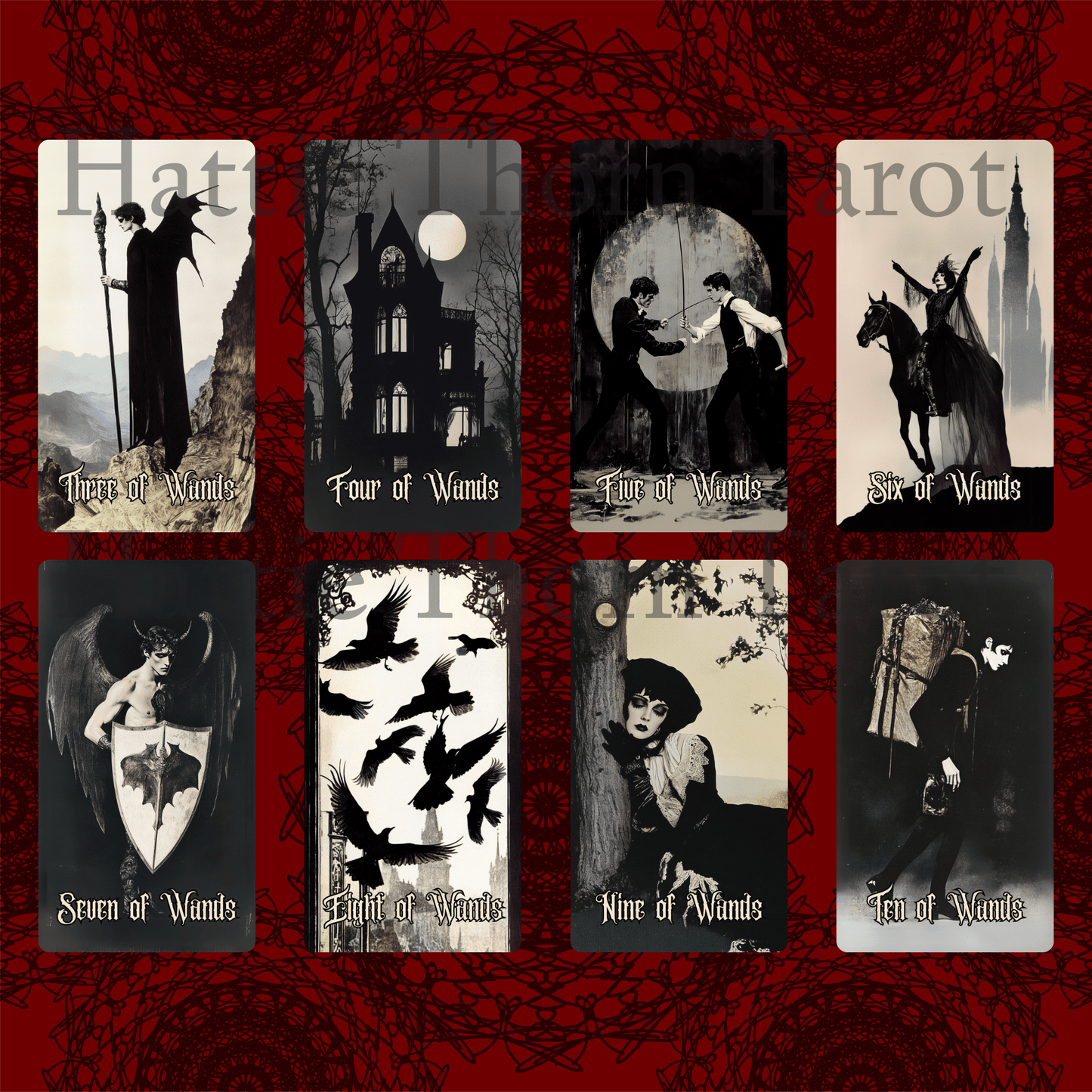 Gothic Dawn Tarot 🕯️ A 78 - card tarot deck of flickering gaslight, faded lace, and solemn beauty - Hattie Thorn Tarot