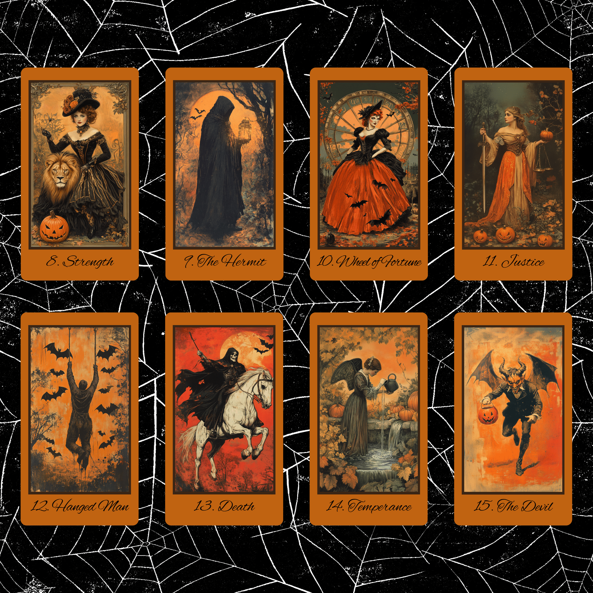 Halloween Yesteryear 🎃 A nostalgic 78 - card deck conjuring vintage Halloween mystery and magic - Hattie Thorn Tarot