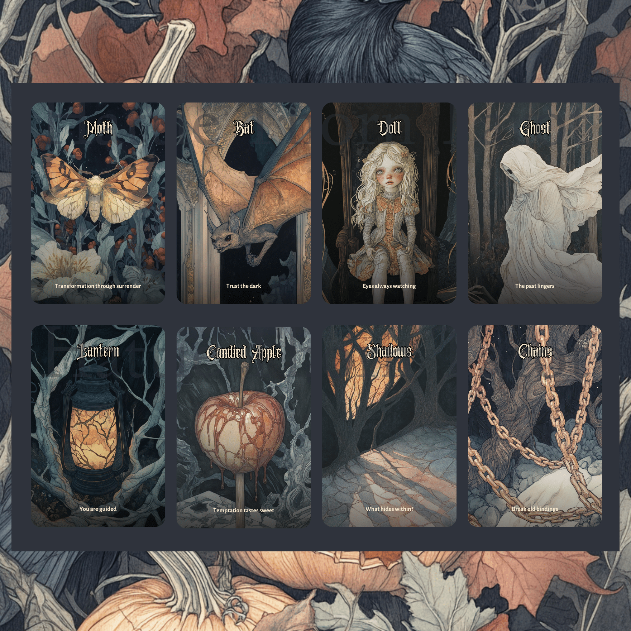 Hallowmere Tarot & Oracle Bundle 🕸️ A haunted 2 - deck set for readings bathed in candlelight and Victorian sorrow. - Hattie Thorn Tarot