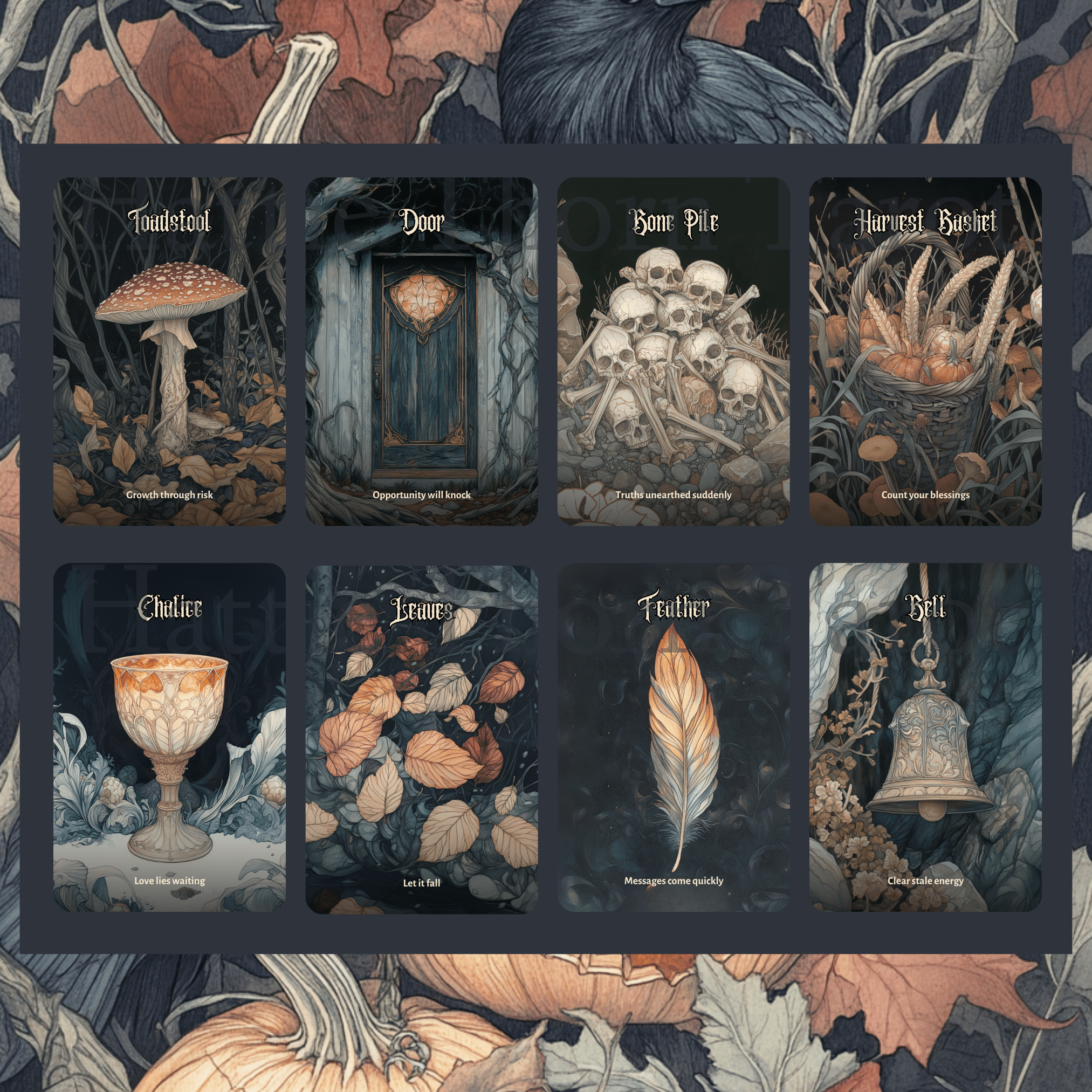 Hallowmere Tarot & Oracle Bundle 🕸️ A haunted 2 - deck set for readings bathed in candlelight and Victorian sorrow. - Hattie Thorn Tarot