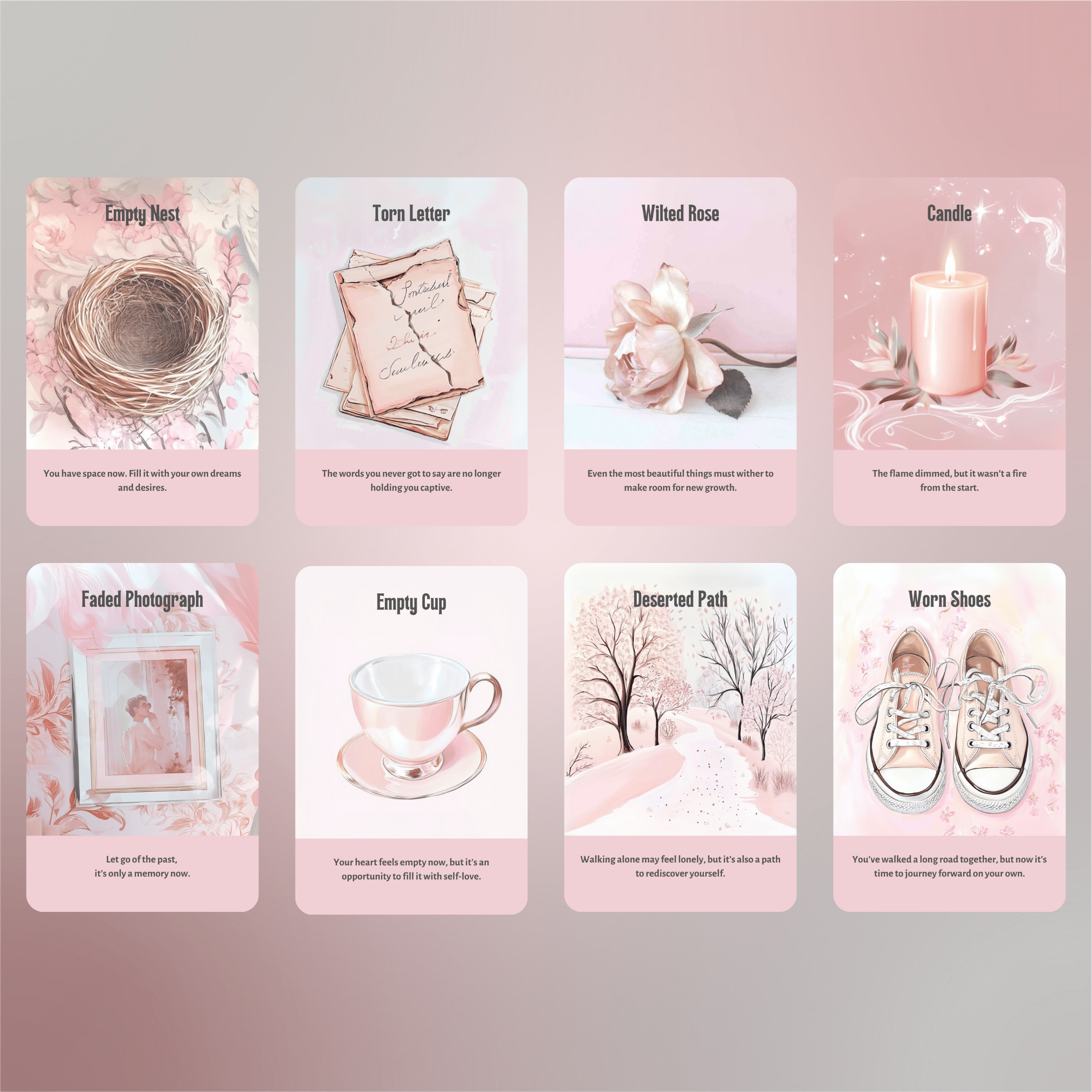 Heartbreak Oracle 💔 A 50 - card oracle deck for release, reflection, and reclaiming your heart - Hattie Thorn Tarot