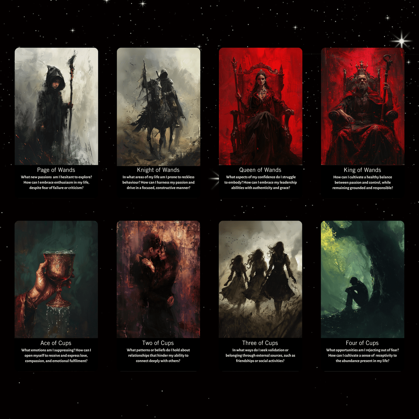 Inner Shadows Tarot 🌘 A shadow work tarot deck for self - discovery, transformation, and healing - Hattie Thorn Tarot