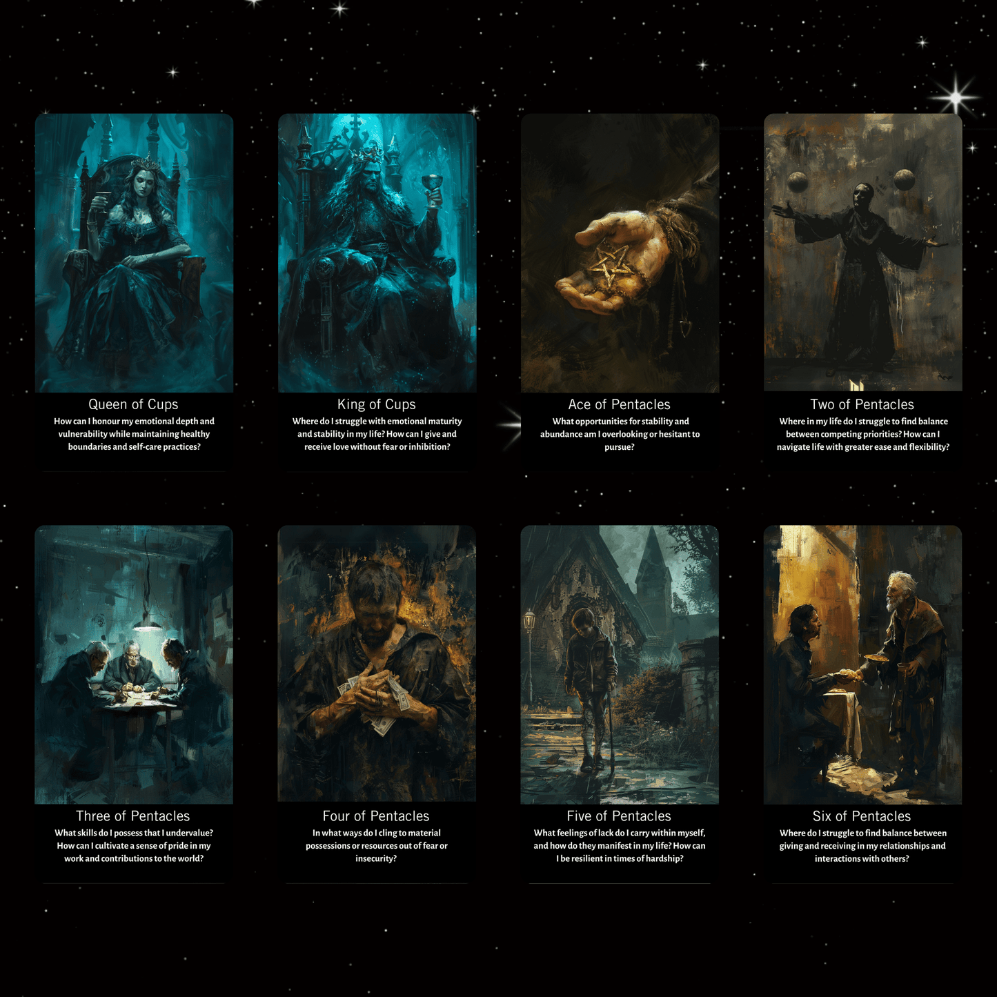 Inner Shadows Tarot 🌘 A shadow work tarot deck for self - discovery, transformation, and healing - Hattie Thorn Tarot