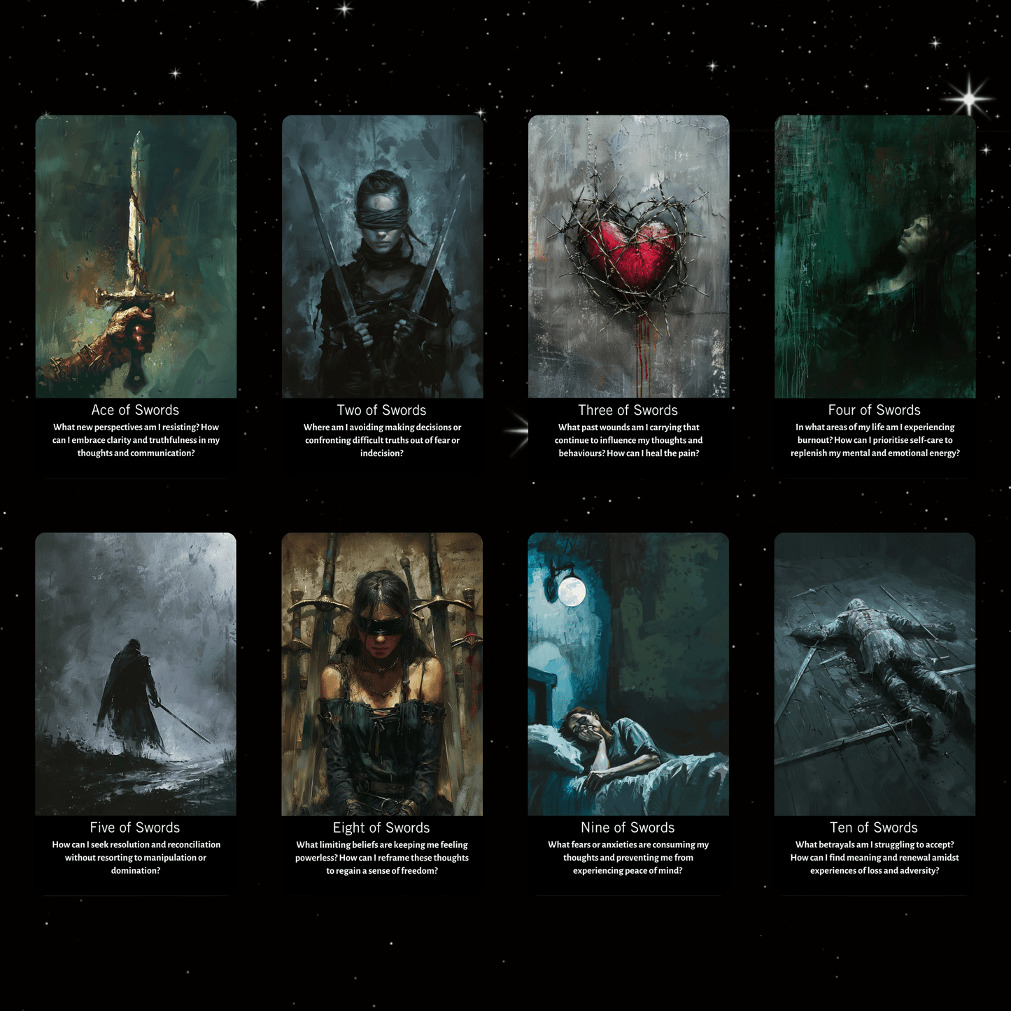 Inner Shadows Tarot 🌘 A shadow work tarot deck for self - discovery, transformation, and healing - Hattie Thorn Tarot