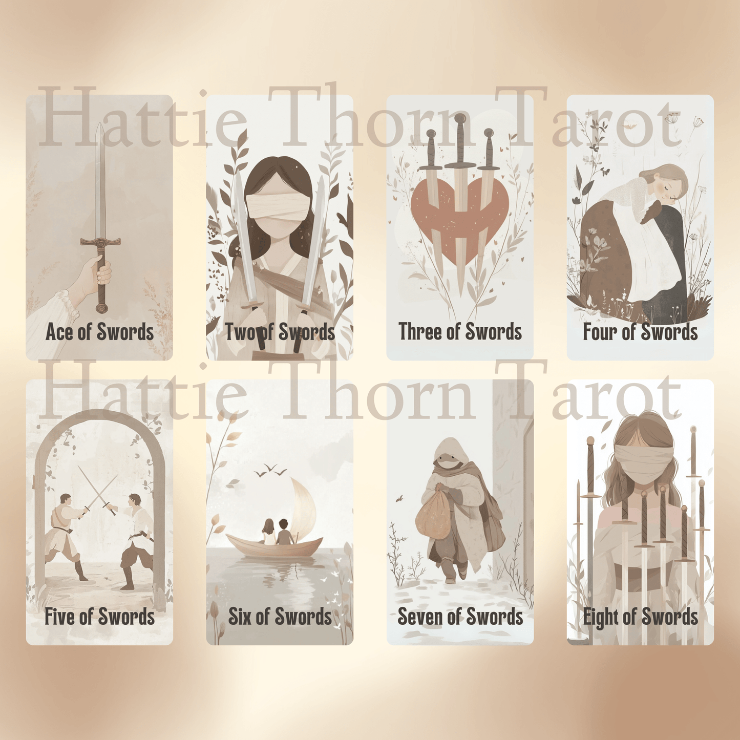 Kindred Spirit Tarot ☕ A 78 - card tarot deck for gentle guidance, heartfelt reflection, and soft, soul - soothing insight - Hattie Thorn Tarot