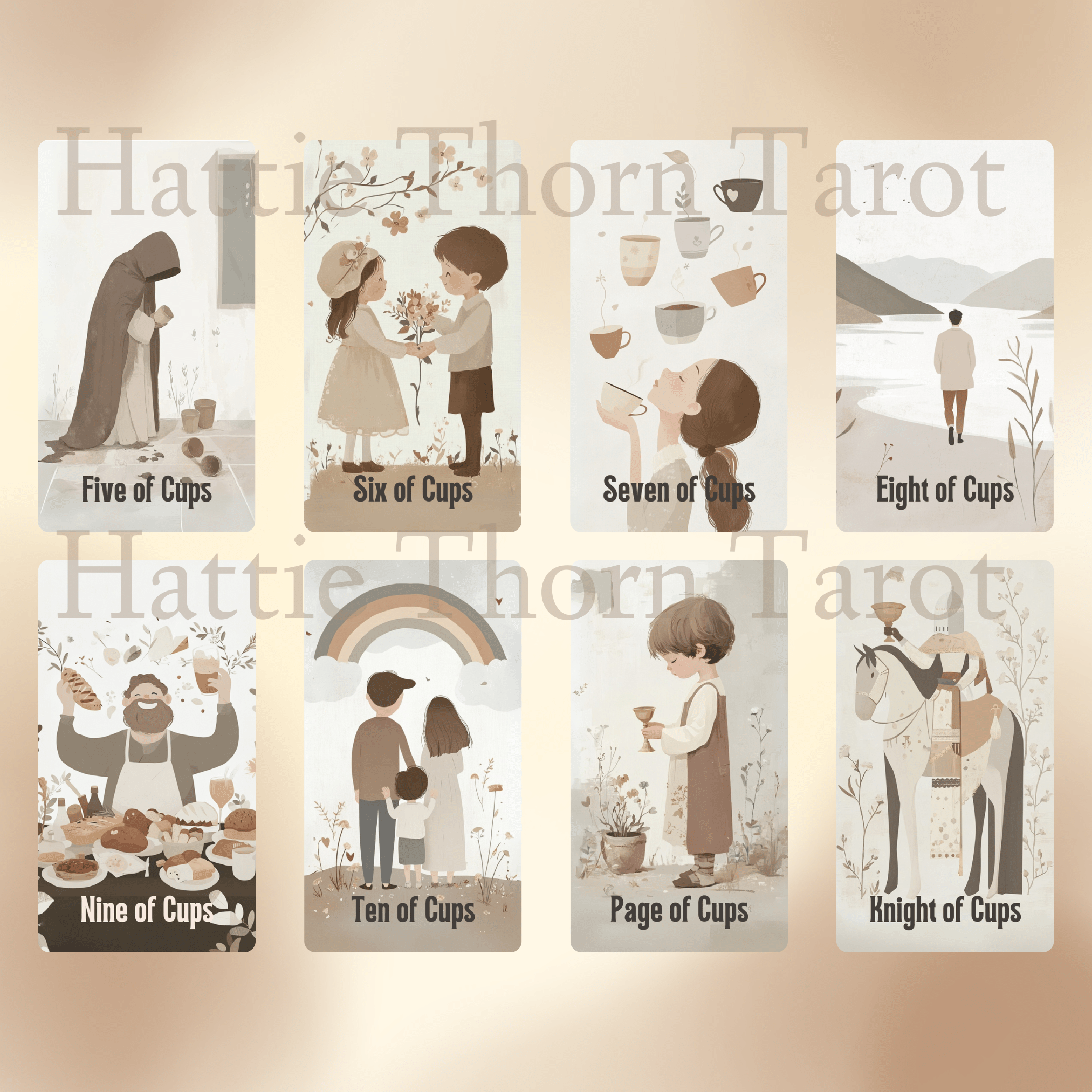 Kindred Spirit Tarot ☕ A 78 - card tarot deck for gentle guidance, heartfelt reflection, and soft, soul - soothing insight - Hattie Thorn Tarot