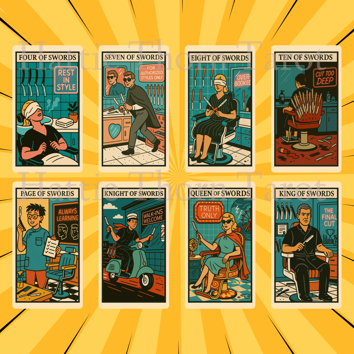 Kitsch Pop Tarot š¼ A 78 - card fever dream of retro chaos, deep insight, and candy - coloured rebellion. - Hattie Thorn Tarot