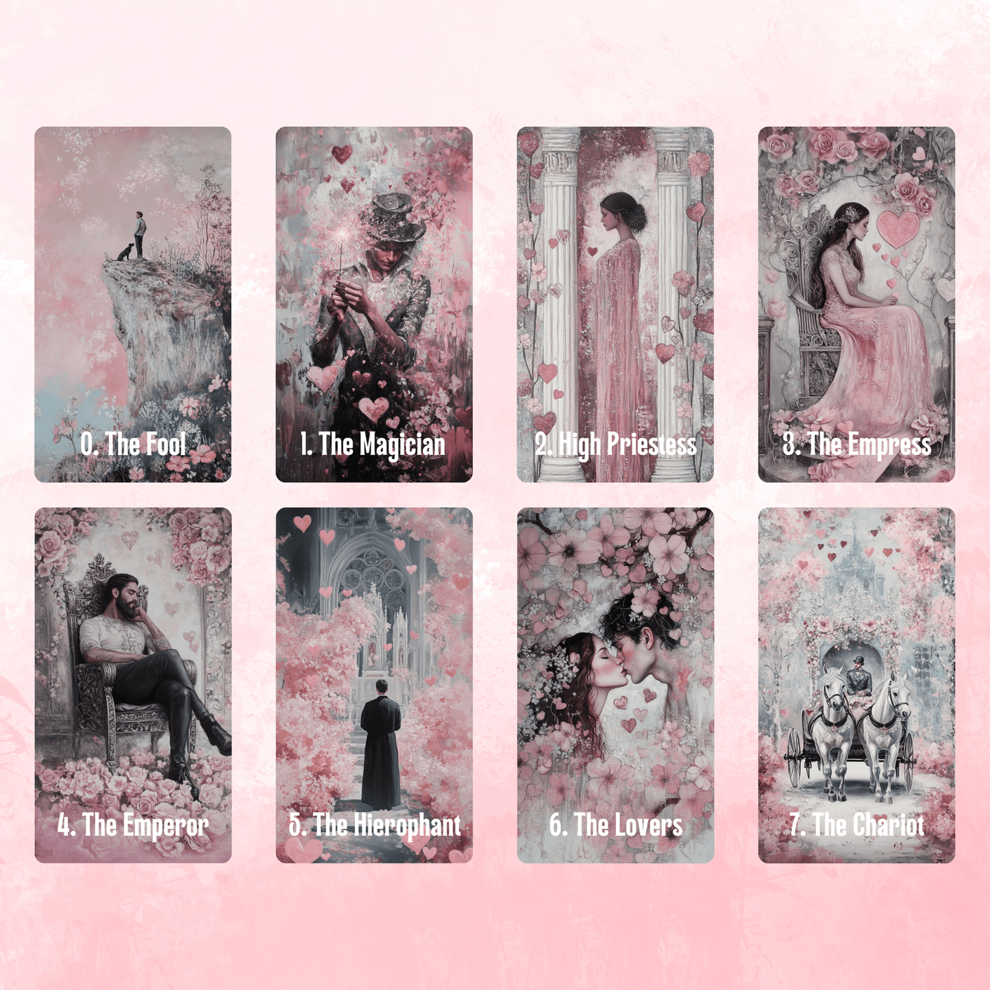 Lovers’ Path Tarot & Oracle Bundle 💖 A romantic 2 - deck journey through tenderness, passion, and the poetry of the heart - Hattie Thorn Tarot